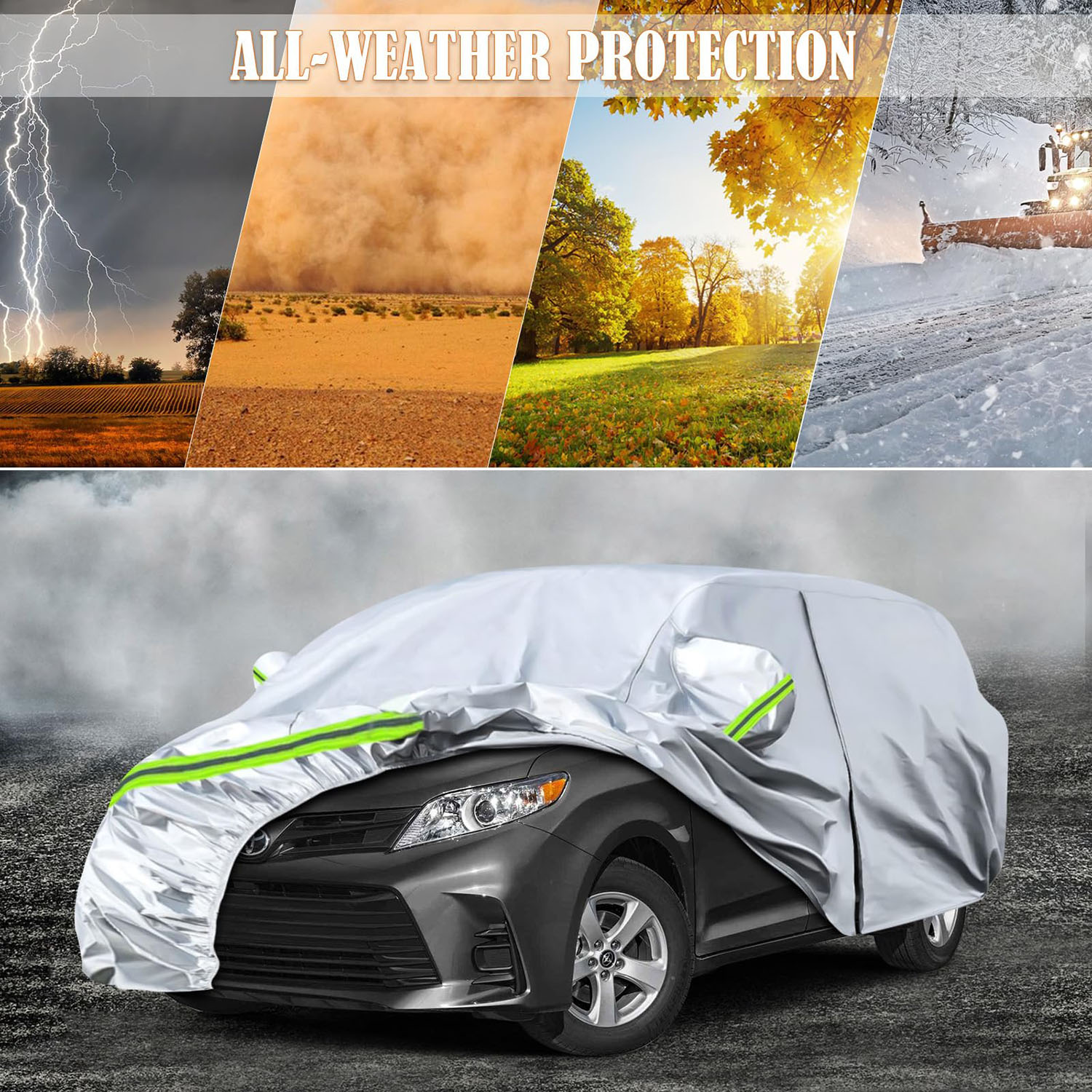 Covelta Full Car Cover for 2003–2026 Toyota Sienna Minivan