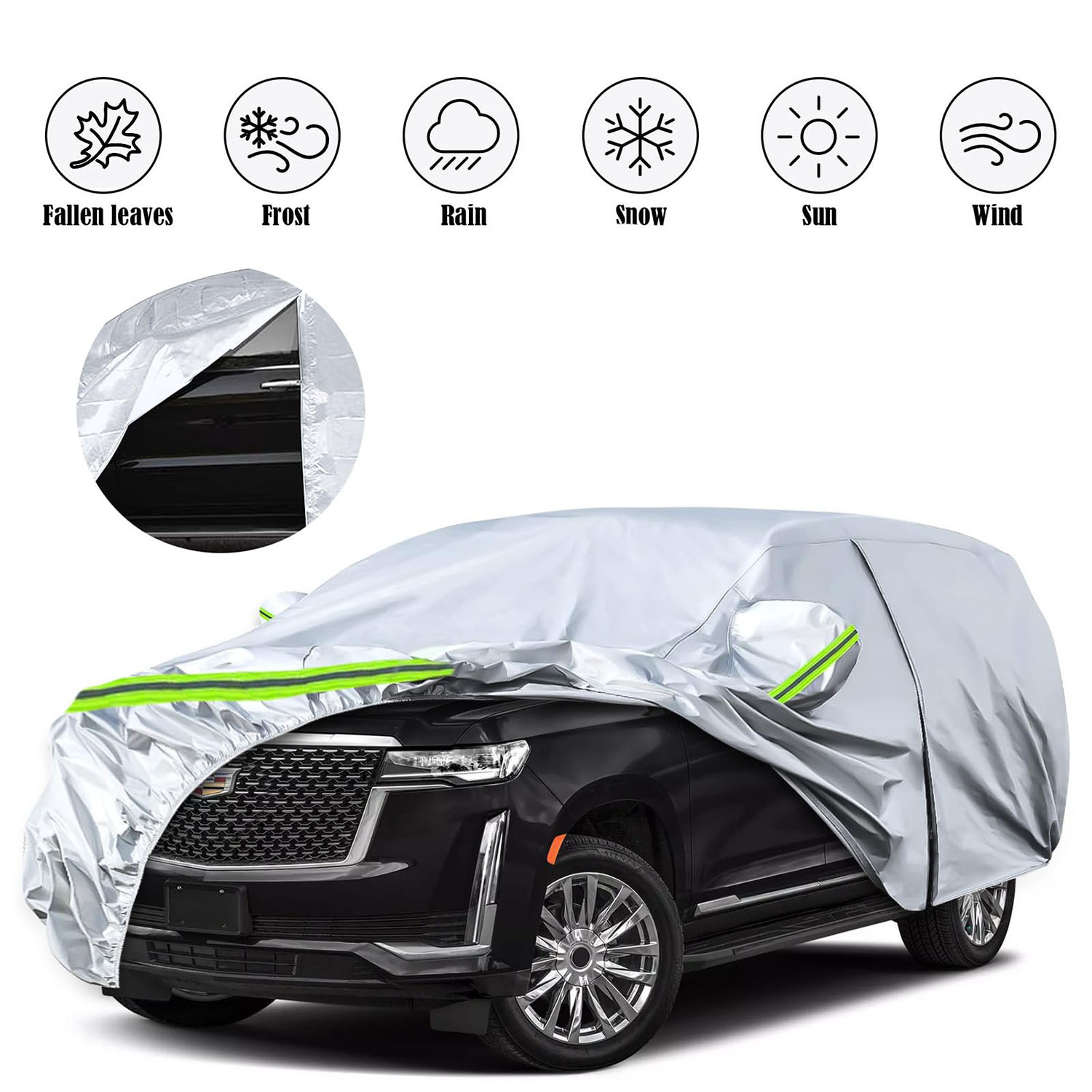 Covelta Full Car Cover for 2007–2026 Chevy Suburban GMC Yukon XL Cadillac Escalade ESV