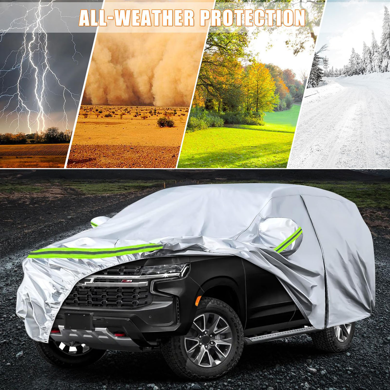 Covelta Full Car Cover for 2007–2026 Chevy Tahoe GMC Yukon Cadillac Escalade