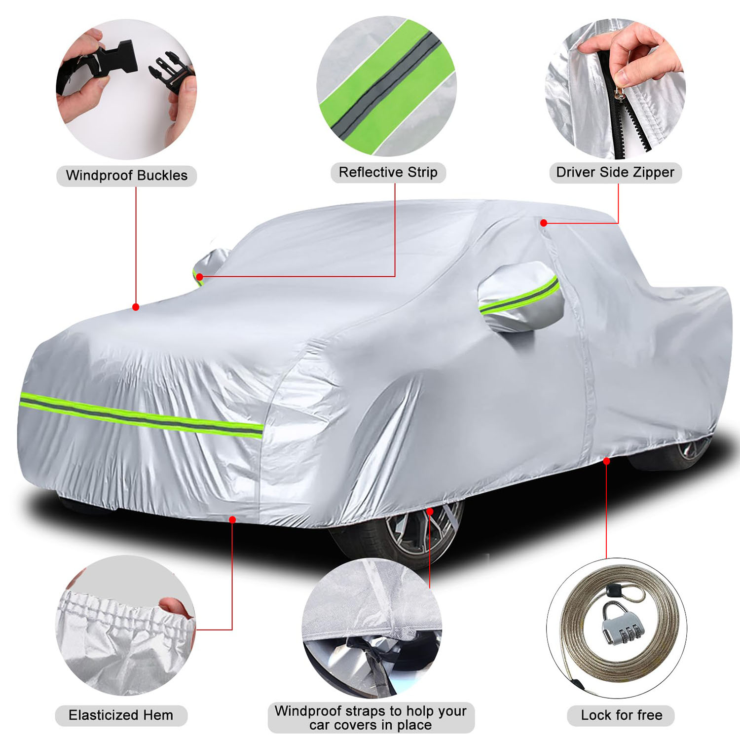 Covelta Waterproof Truck Cover for Toyota Tacoma & Mid-Size Pickup Trucks