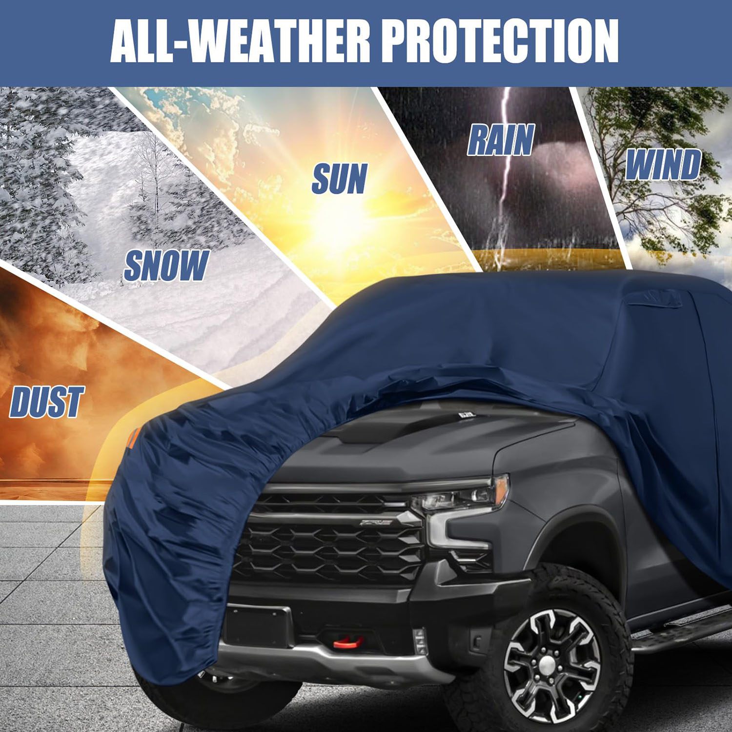 Covelta Waterproof Truck Covers Replace for F-Series/Silverado/Ram CrewCab 5.5 ft