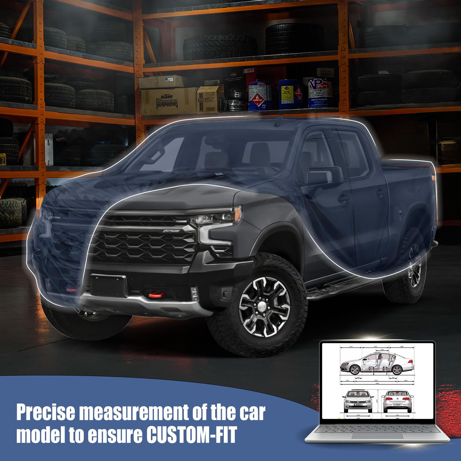 Covelta Waterproof Truck Covers Replace for F-Series/Silverado/Ram CrewCab 5.5 ft