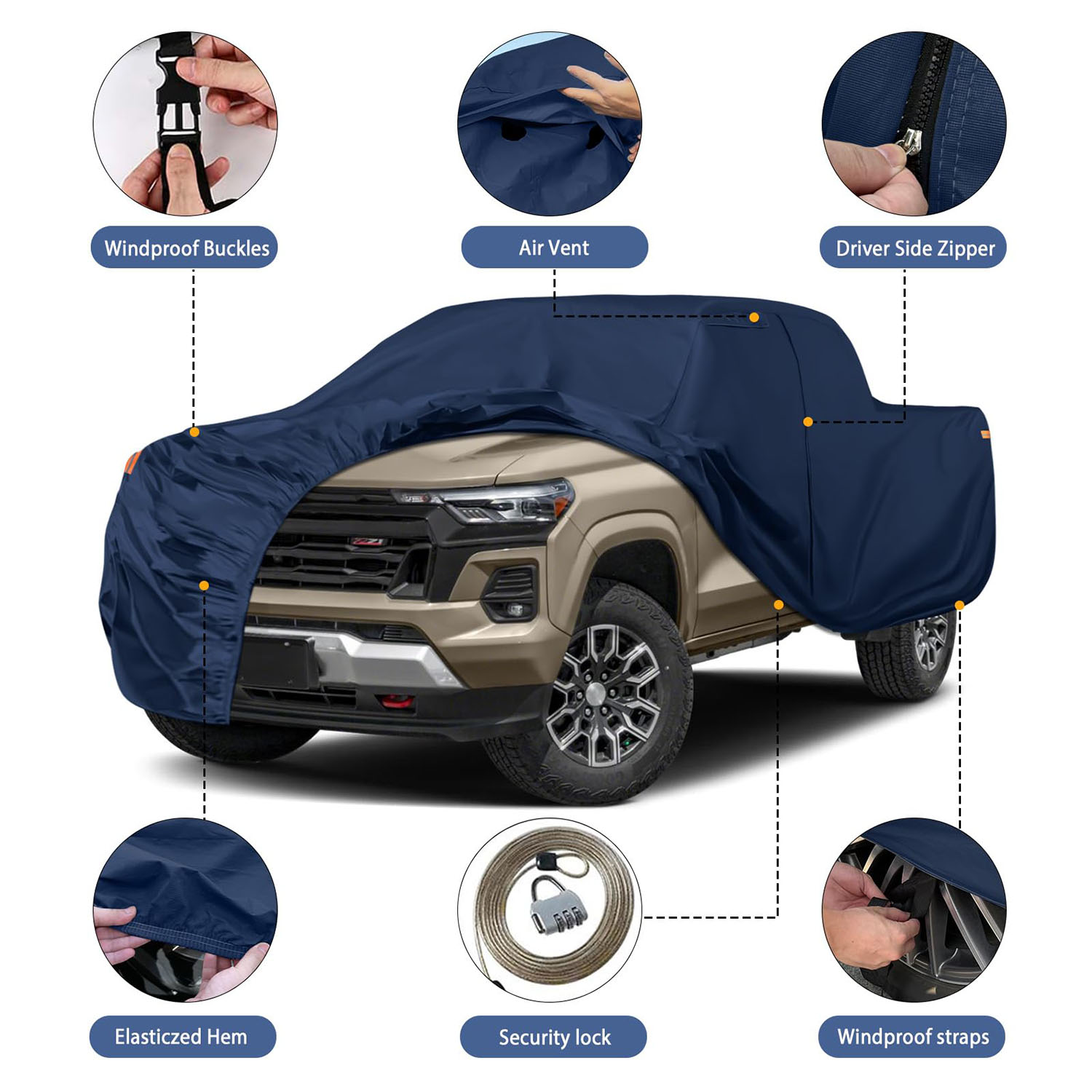 Covelta Waterproof Truck Covers Replace for 2005-2026 Toyota Tacoma Double Cab 5ft 
