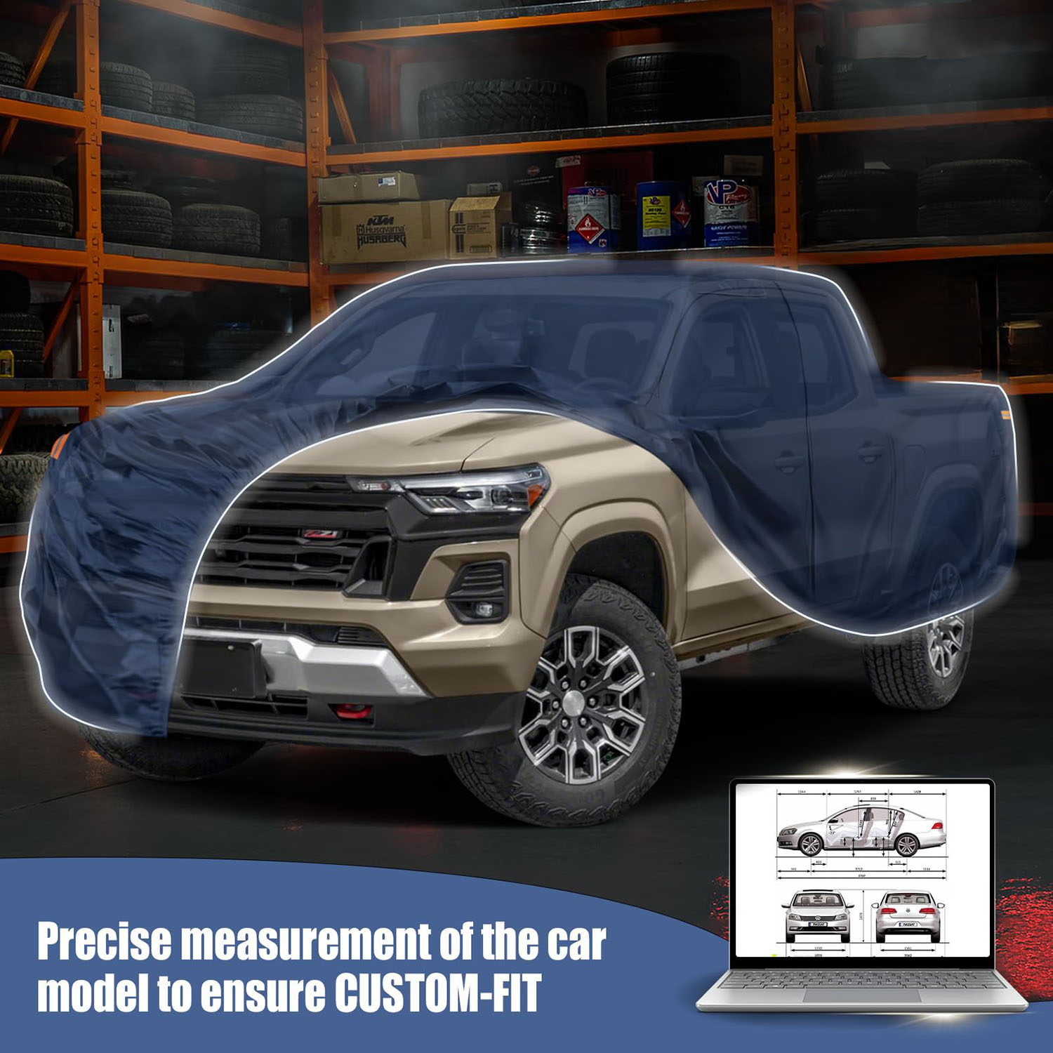 Covelta Waterproof Truck Covers Replace for 2005-2026 Toyota Tacoma Double Cab 5ft 