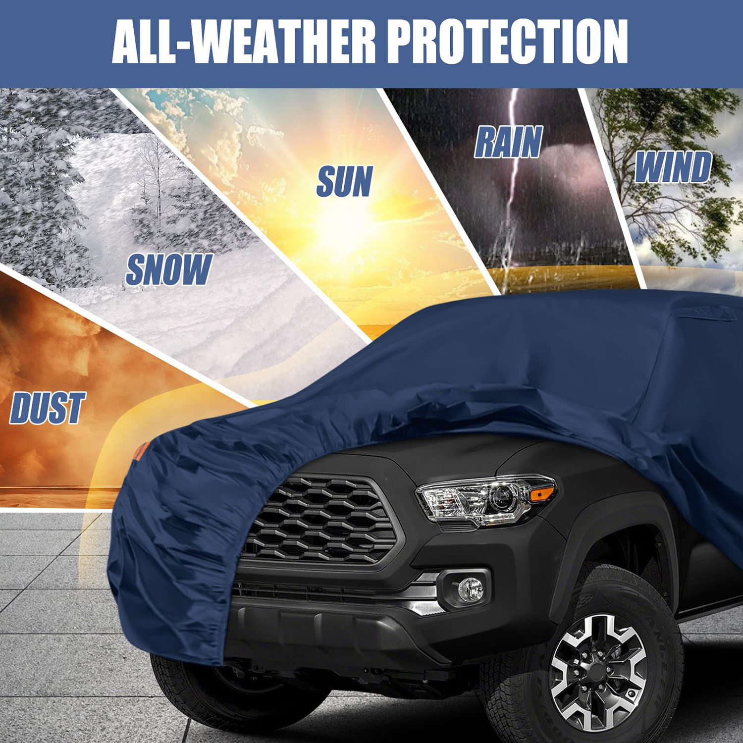 Covelta Waterproof Truck Covers Replace for 2005-2026 Toyota Tacoma Double Cab 6ft 