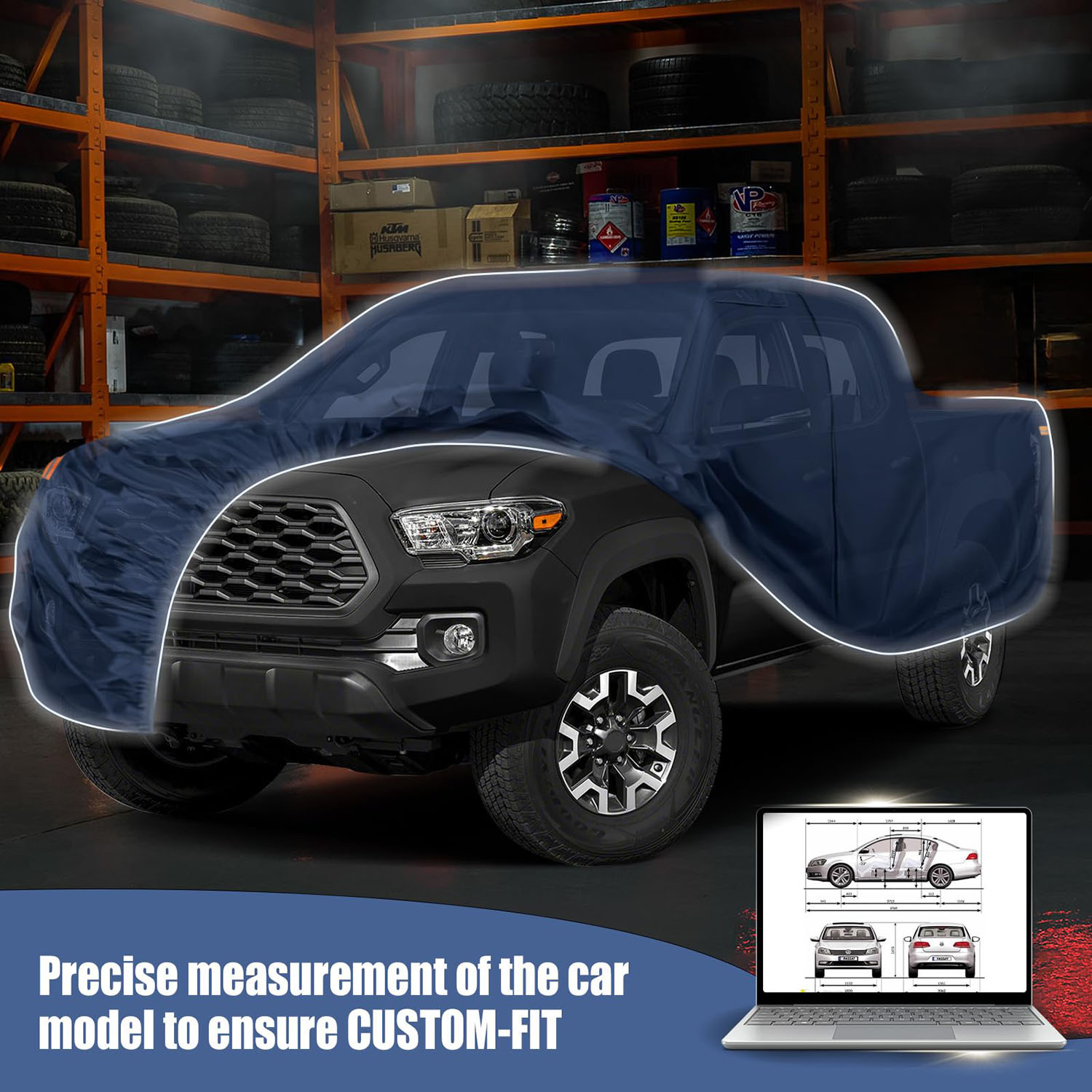 Covelta Waterproof Truck Covers Replace for 2005-2026 Toyota Tacoma Double Cab 6ft 