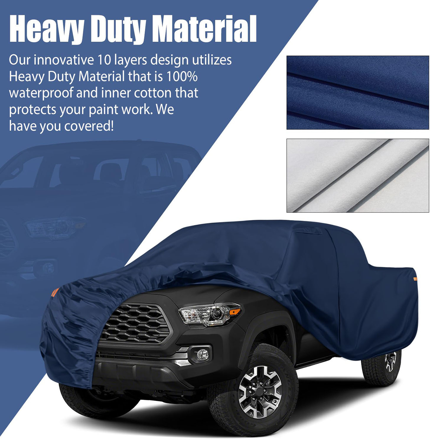 Covelta Waterproof Truck Covers Replace for 2005-2026 Toyota Tacoma Double Cab 6ft 