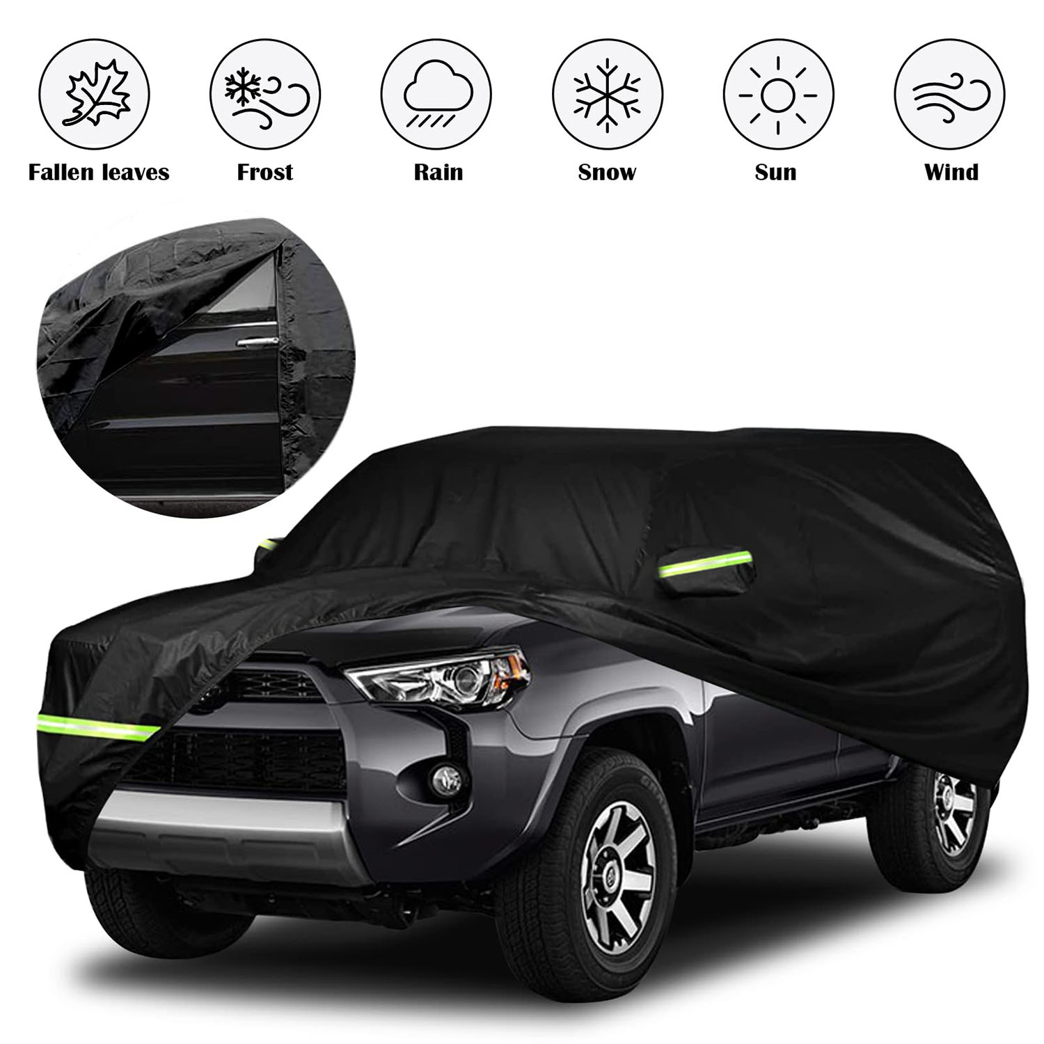 Covelta Full Car Cover for 2002–2026 Toyota 4Runner（Black）