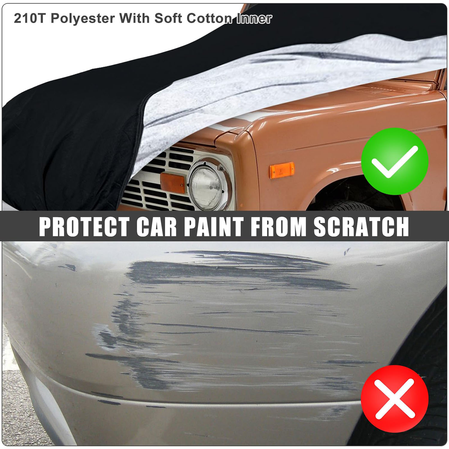 Covelta Full Car Cover for Ford Bronco Sport & Ranger 1965-1977