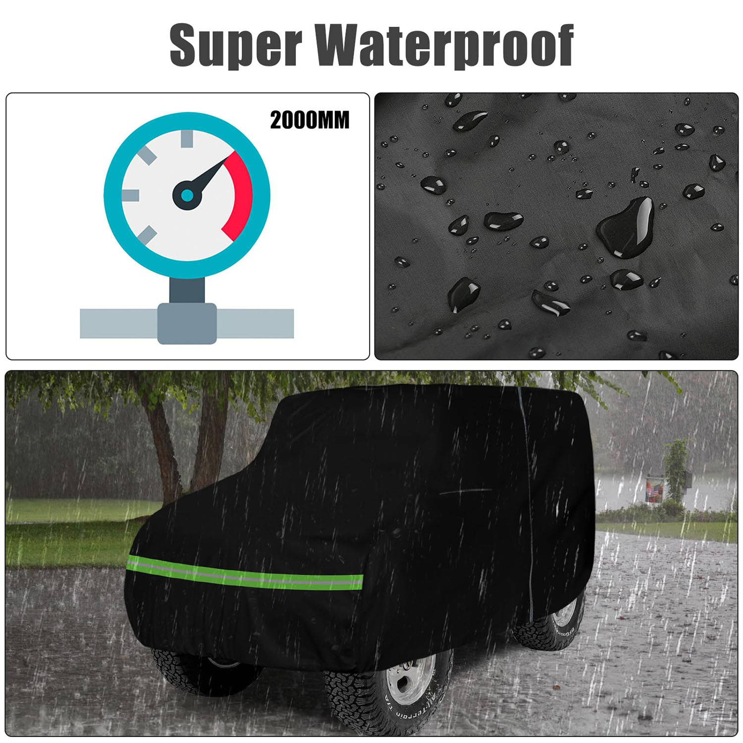 Covelta Full Car Cover for Jeep CJ-5 2-Door SUV 1954-1983