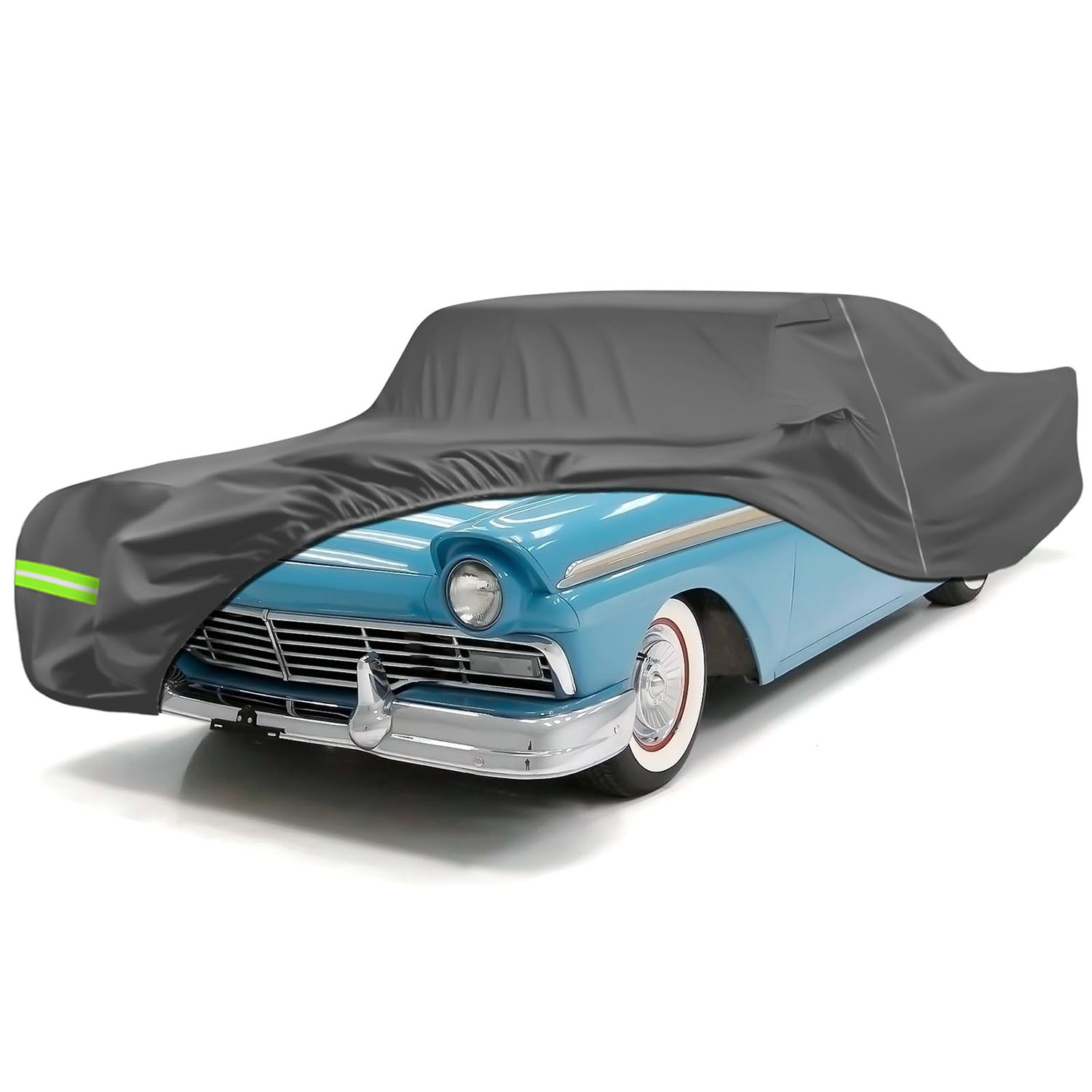 Covelta Full Car Cover for Ford Fairlane Sedan Hardtop 1955-1959 1962-1970 (Charcoal)
