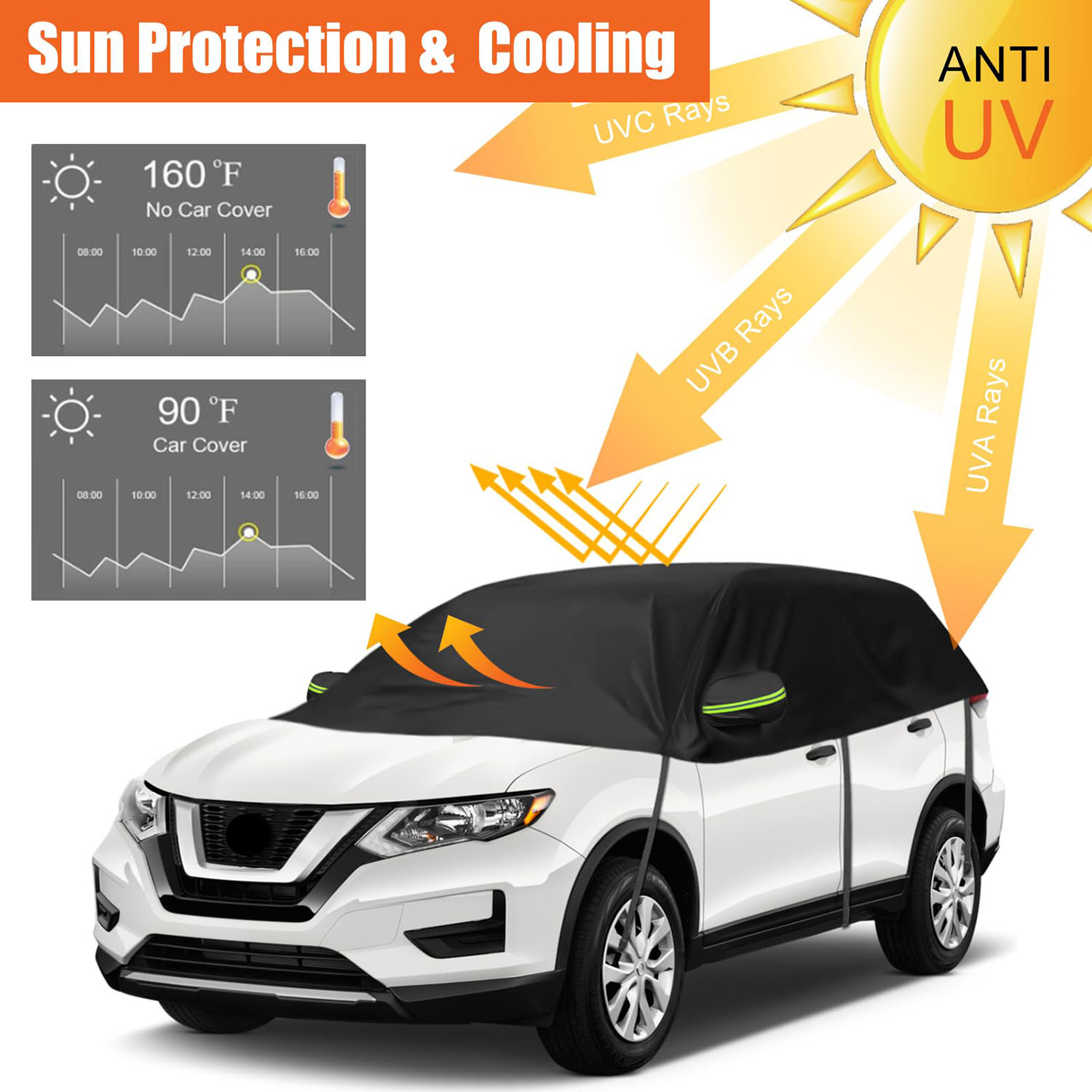 Covelta Half Car Cover for Nissan Rogue 2008-2025