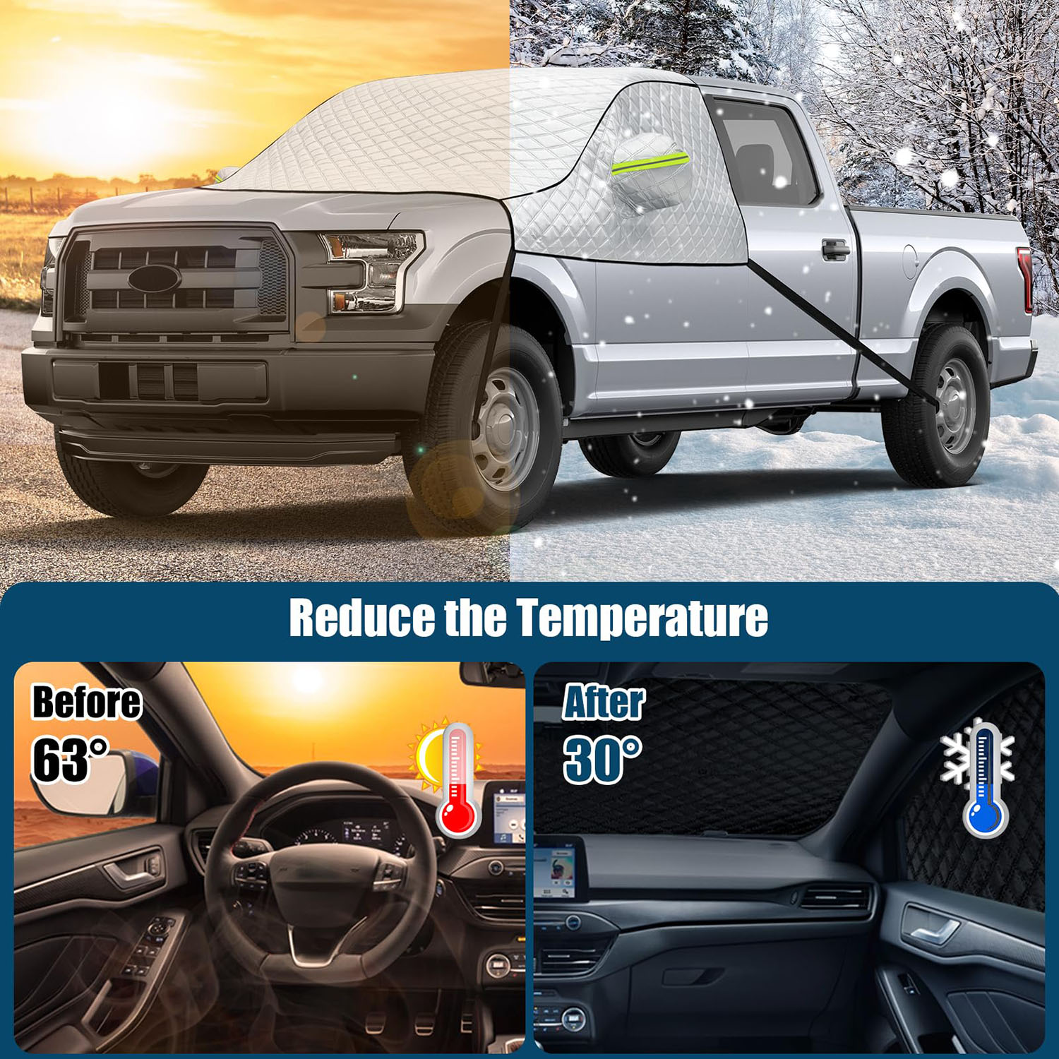Covelta Windshield Cover for Ford F-150 F-250 Super Duty 2015-2026