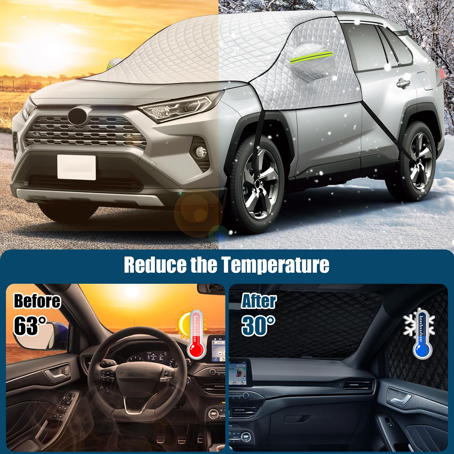 Covelta Windshield Cover for Toyota RAV4 2013-2026