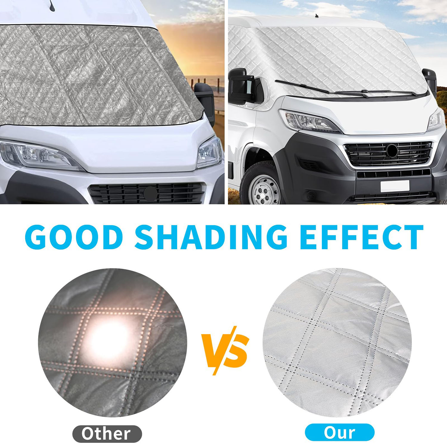 Covelta Windshield Sun Shade for Dodge Ram Promaster 2014-2026