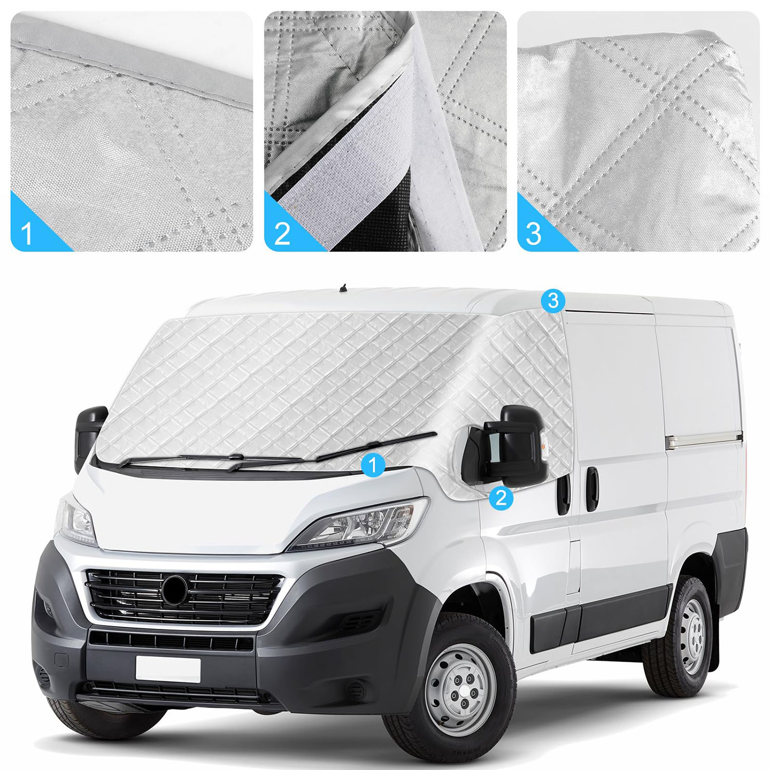 Covelta Windshield Sun Shade for Dodge Ram Promaster 2014-2026