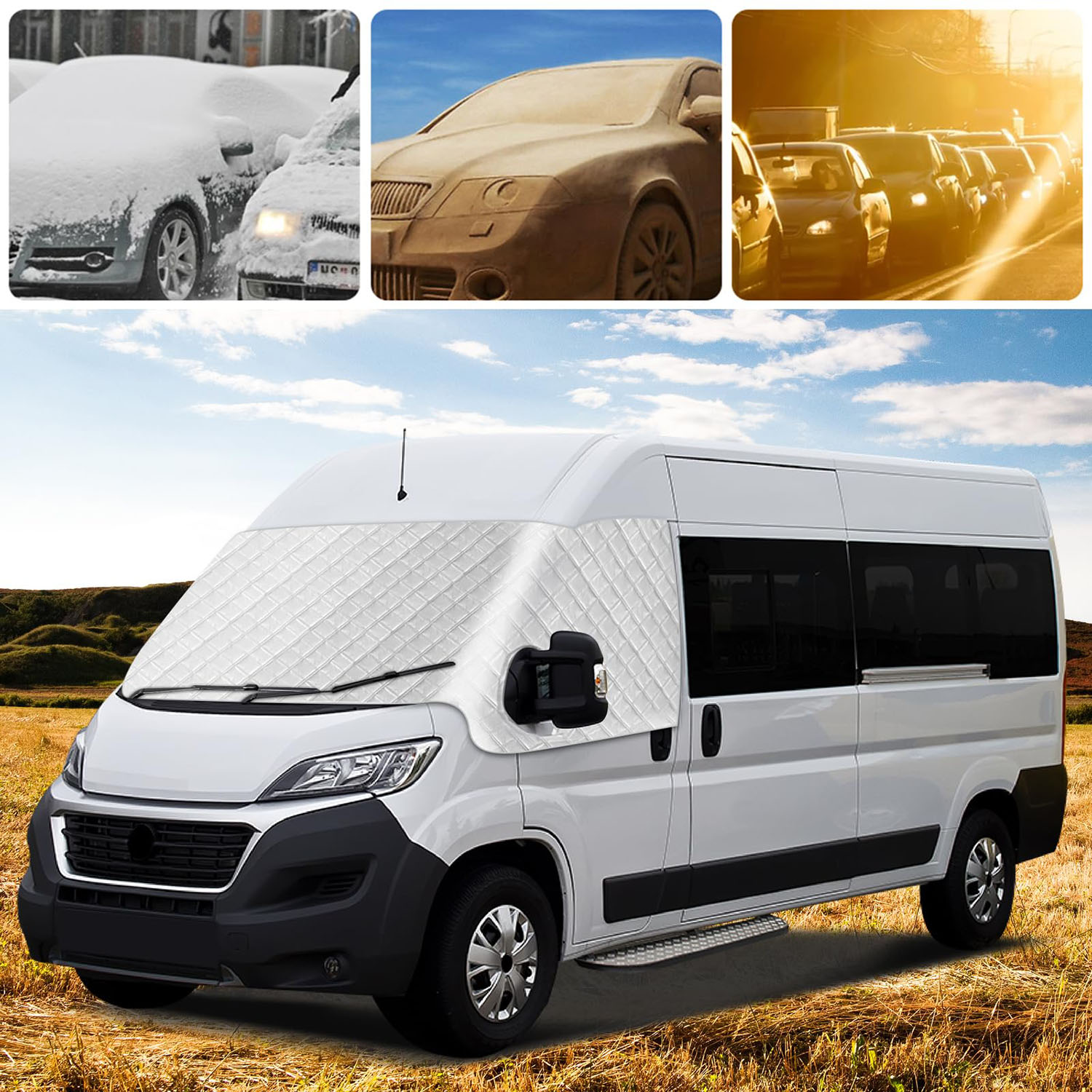 Covelta Windshield Sun Shade for Dodge Ram Promaster 2014-2026