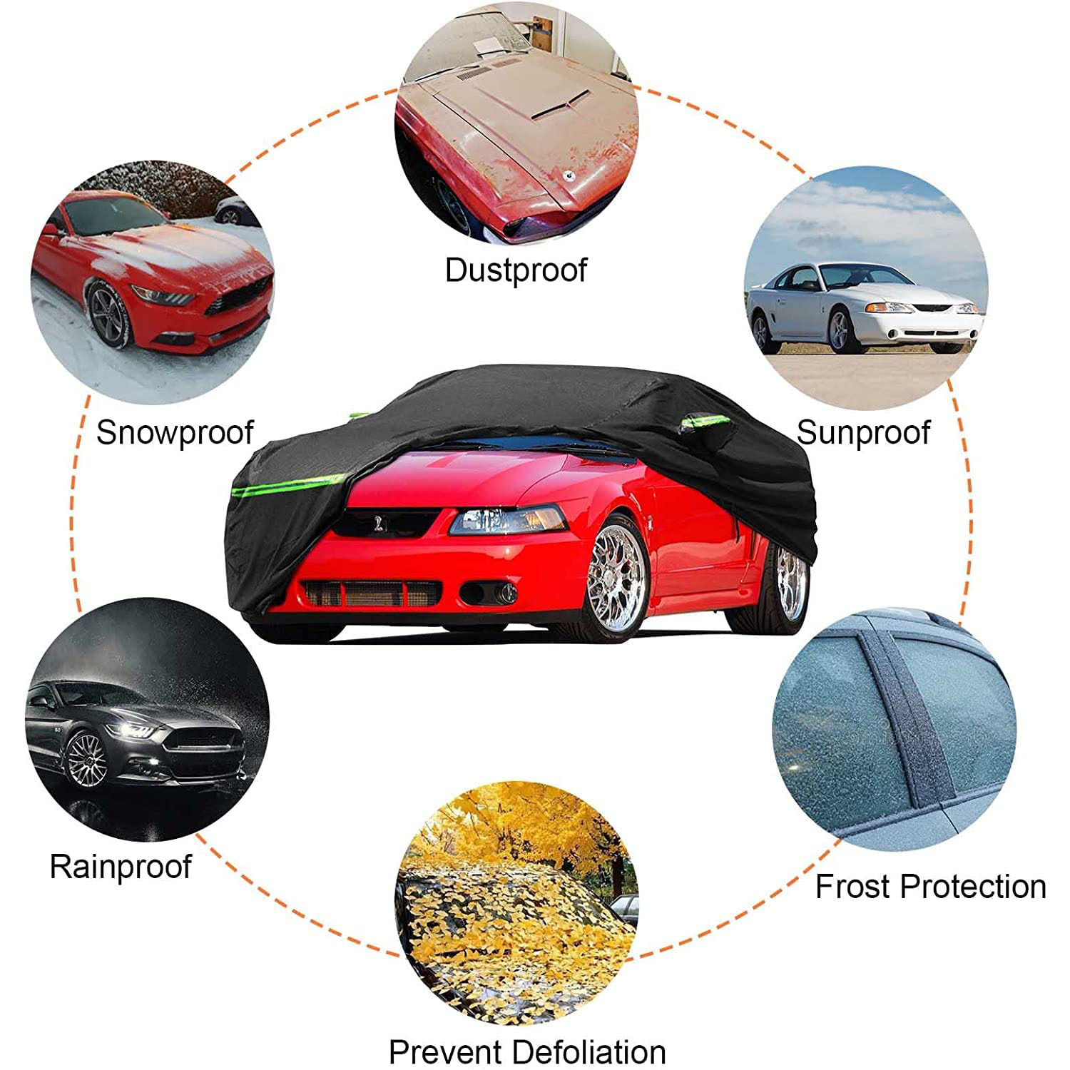 Covelta Waterproof Car Cover for 1994–2004 Ford Mustang