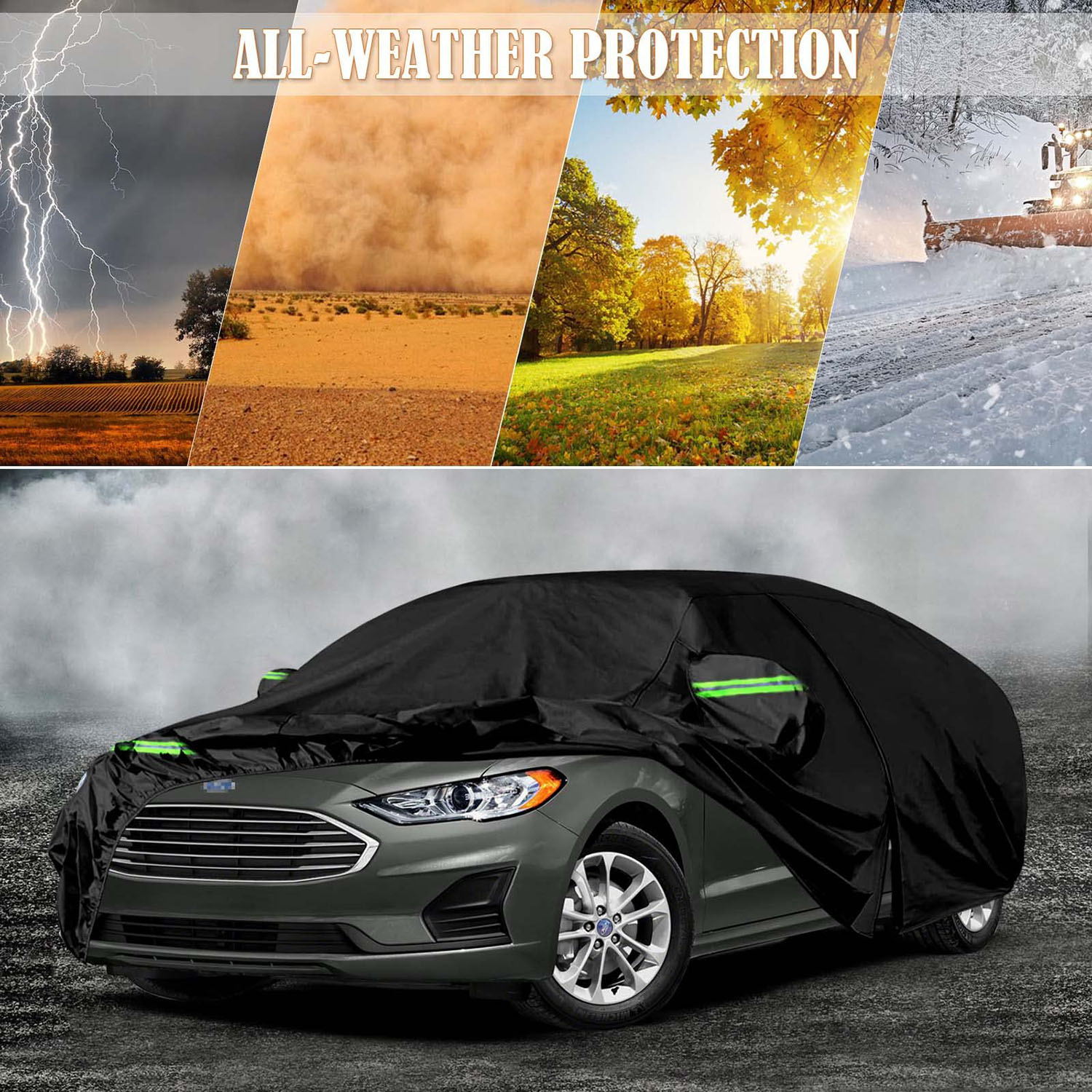 Covelta Waterproof Full Car Cover for 2005–2023 Ford Fusion