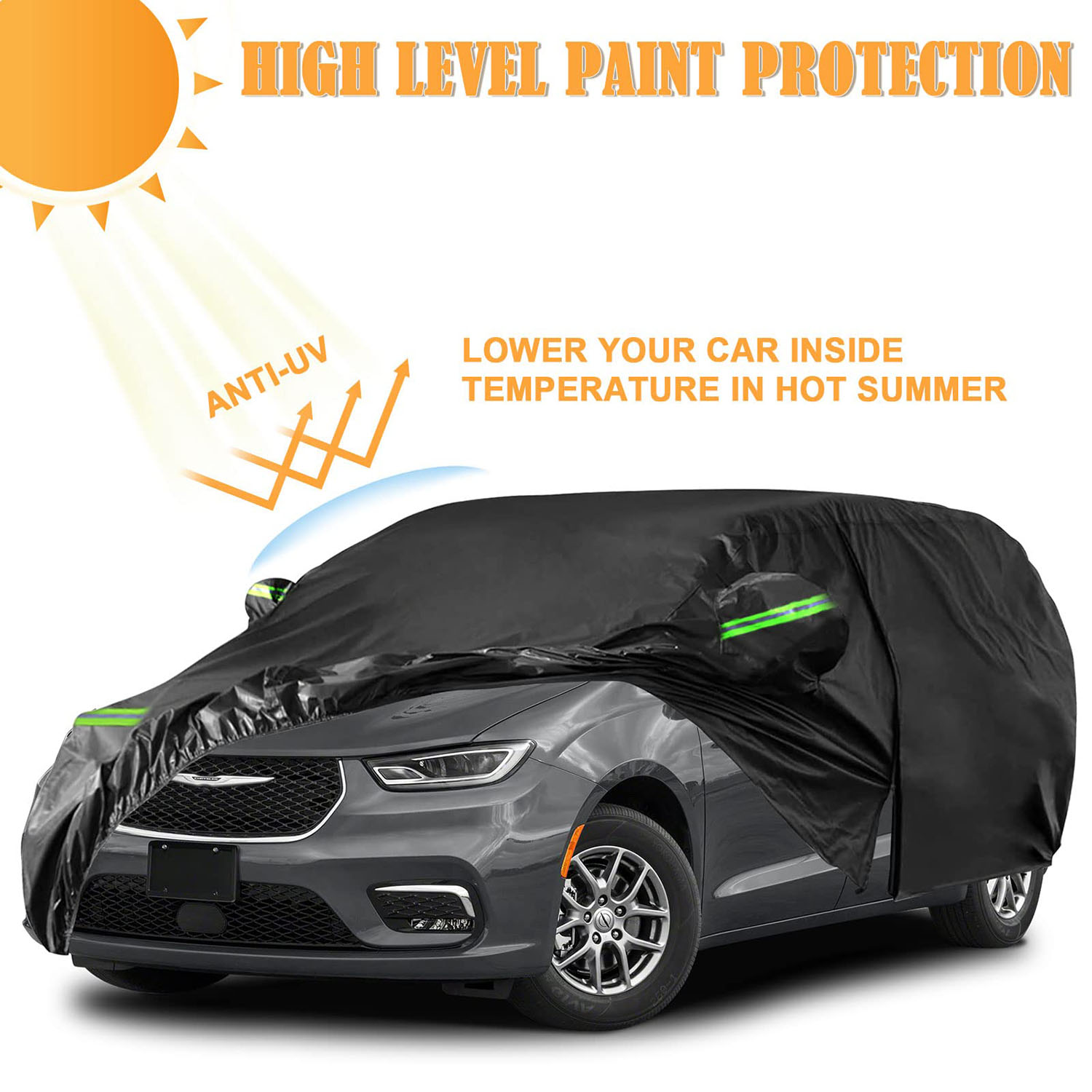 Covelta Waterproof Full Car Cover for 2008–2025 Chrysler Town & Country / Pacifica / Dodge Grand Caravan