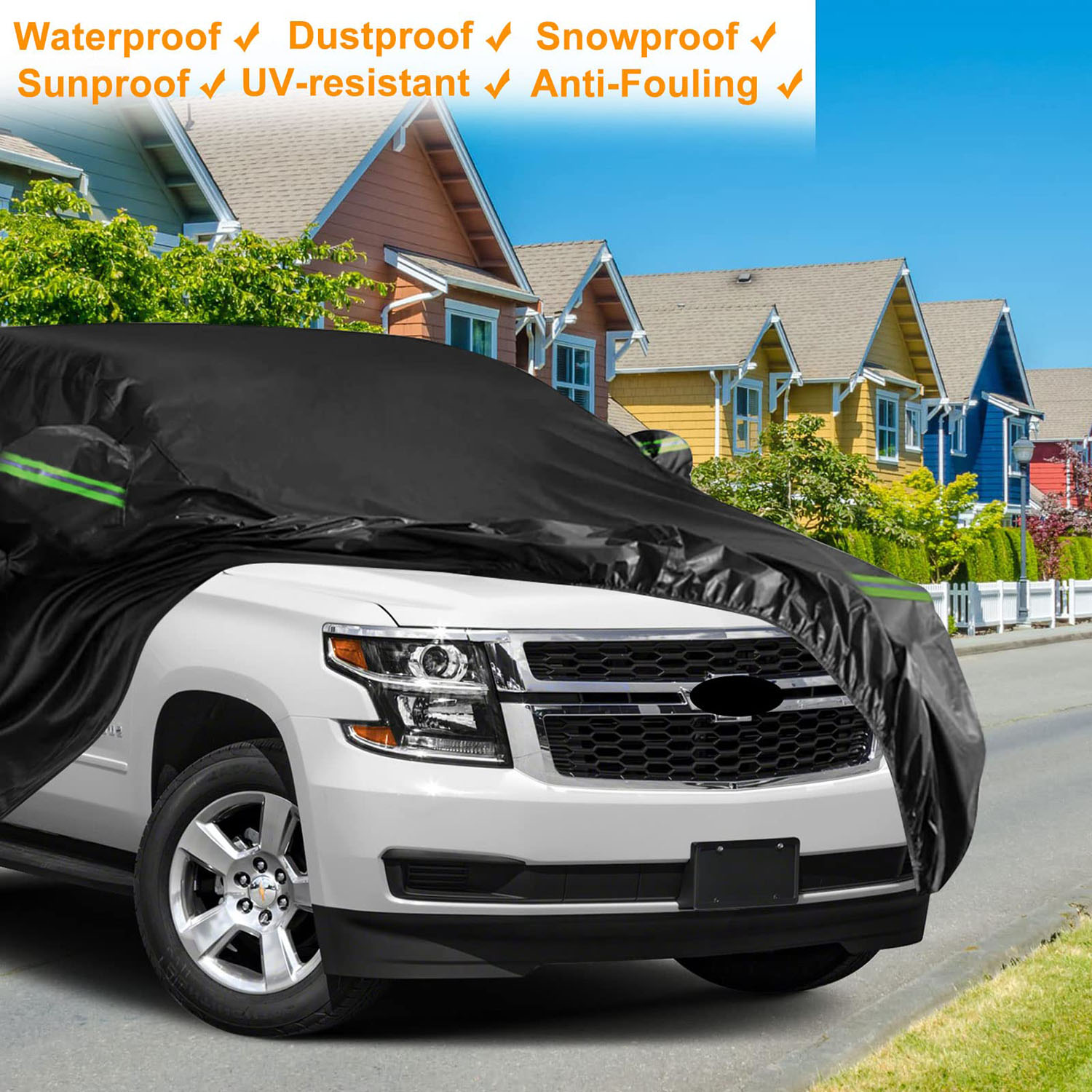 Covelta Waterproof Full Car Cover for 2007–2026 Chevy Suburban / GMC Yukon XL / Cadillac Escalade ESV