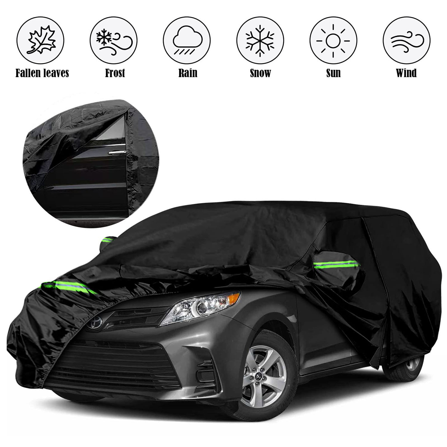 Covelta Waterproof Full Car Cover for 2003–2026 Toyota Sienna Minivan
