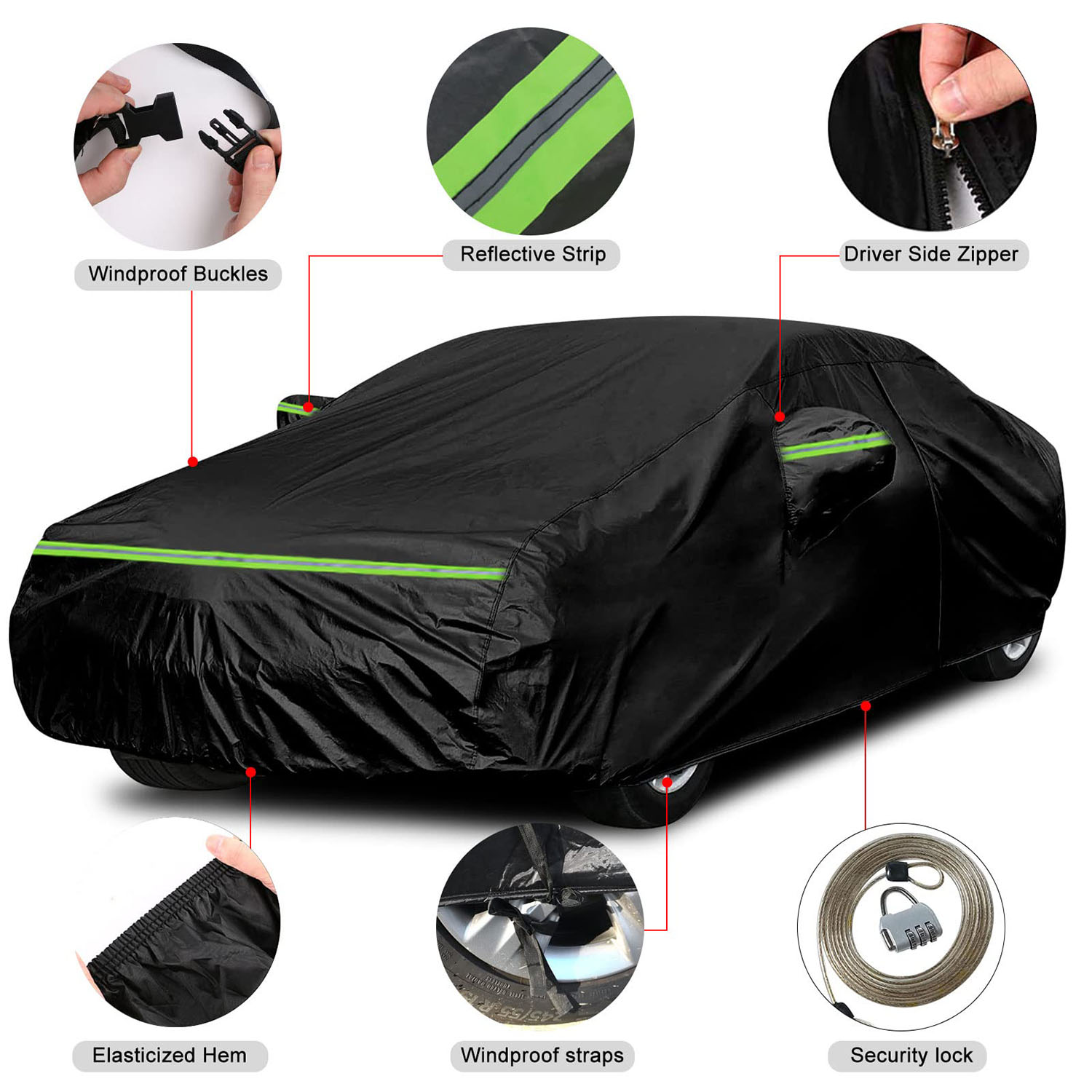 Covelta Waterproof Full Car Cover for 1979–1993 Ford Mustang