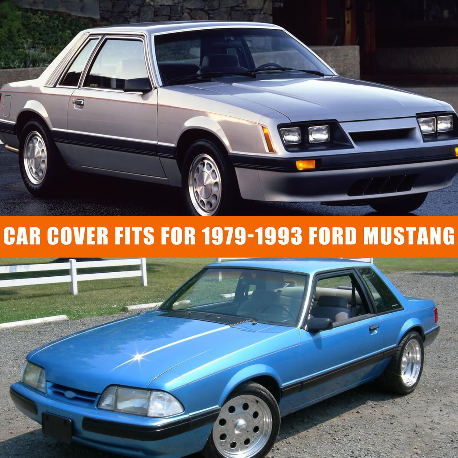 Covelta Waterproof Full Car Cover for 1979–1993 Ford Mustang