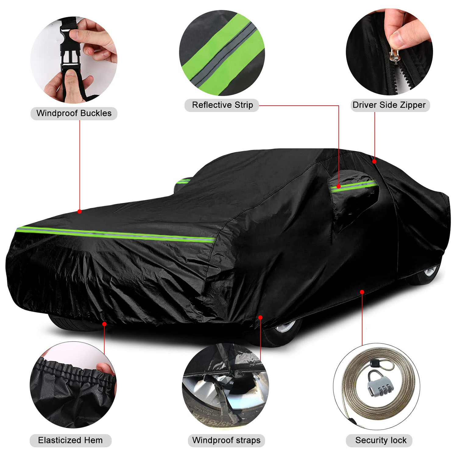 Covelta Waterproof Full Car Cover for 1979–1993 Ford Mustang