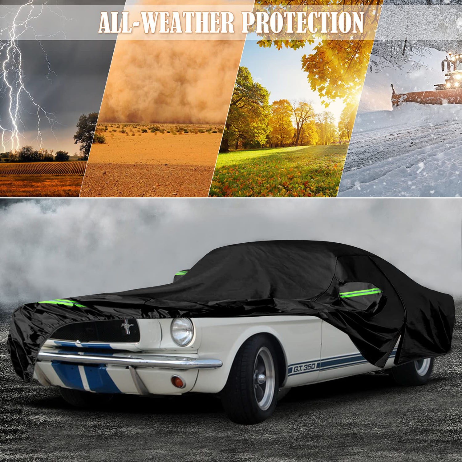 Covelta Waterproof Full Car Cover for 1979–1993 Ford Mustang