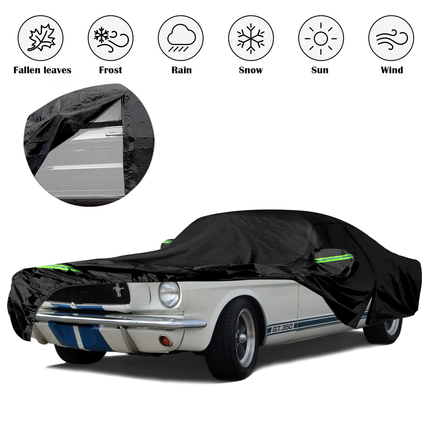 Covelta Waterproof Full Car Cover for 1979–1993 Ford Mustang