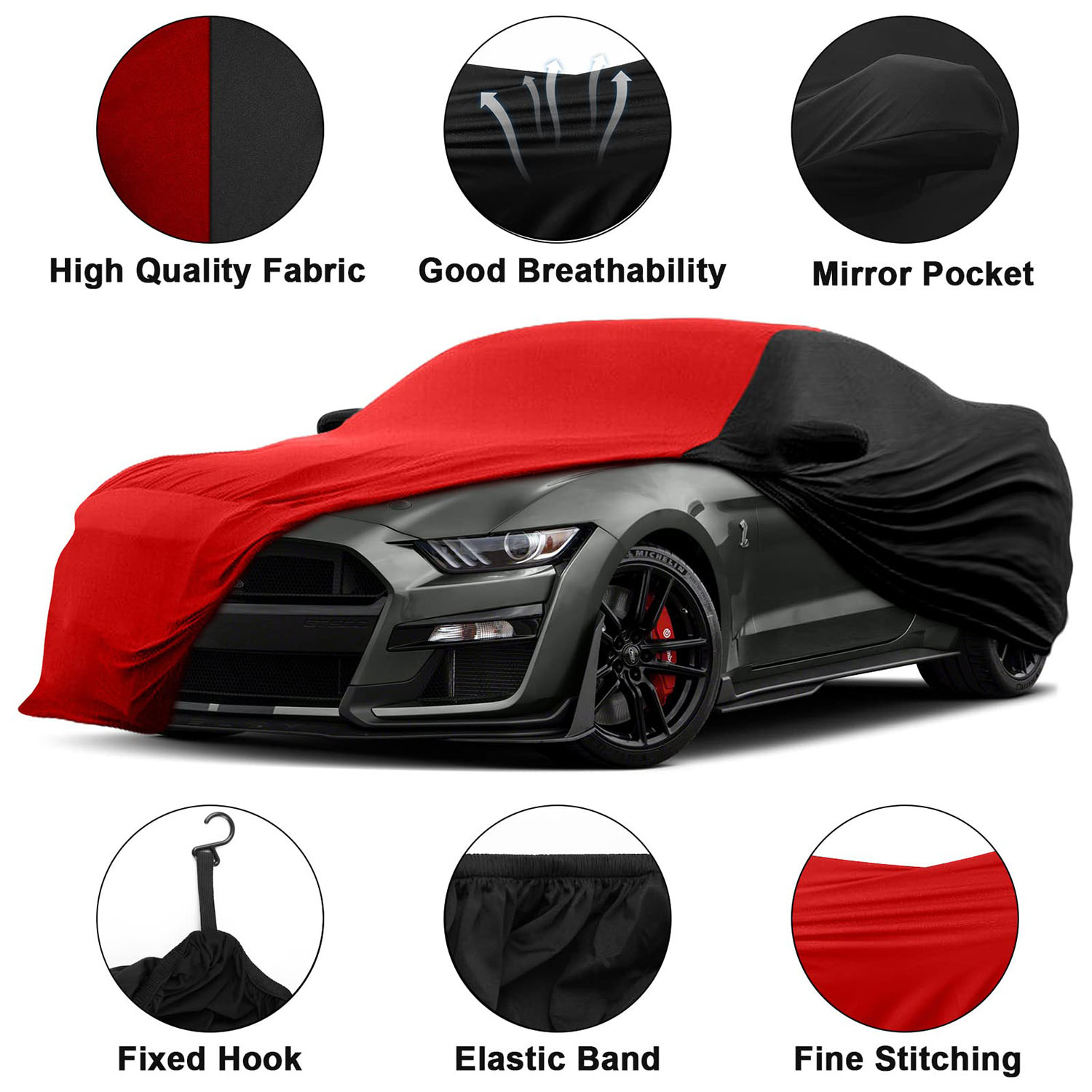 Covelta Indoor Stretch Satin Car Cover for 1994–2026 Ford Mustang
