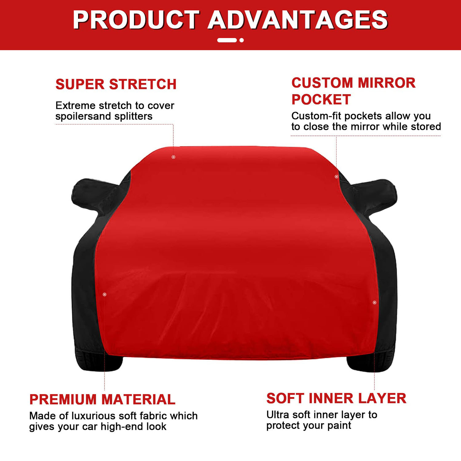 Covelta Indoor Stretch Satin Car Cover for 1994–2026 Ford Mustang