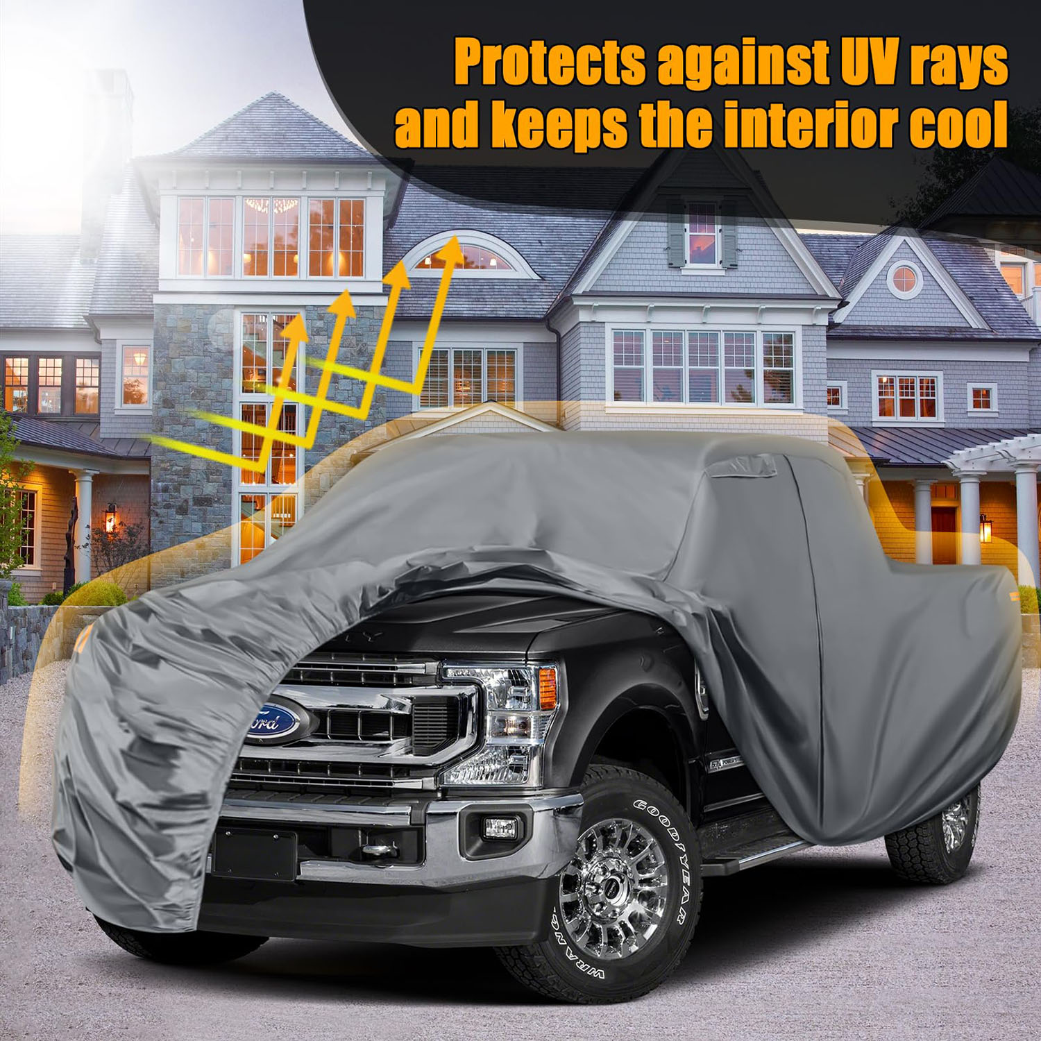 Covelta Waterproof Truck Cover for F-Series / Silverado / Ram Crew Cab 6.5 ft Bed