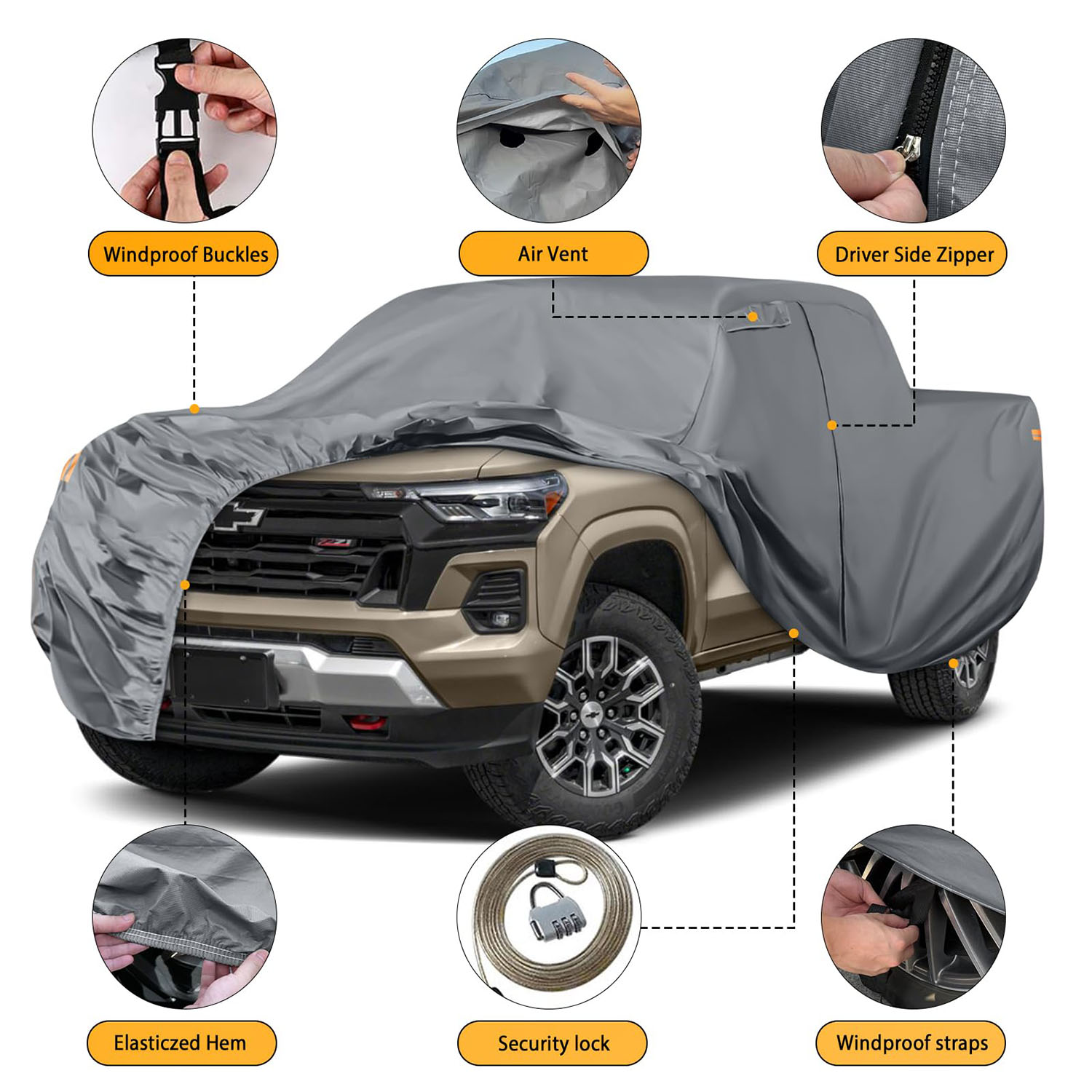Covelta Waterproof Truck Cover for 2005–2026 Toyota Tacoma / Ford Ranger 5ft Bed
