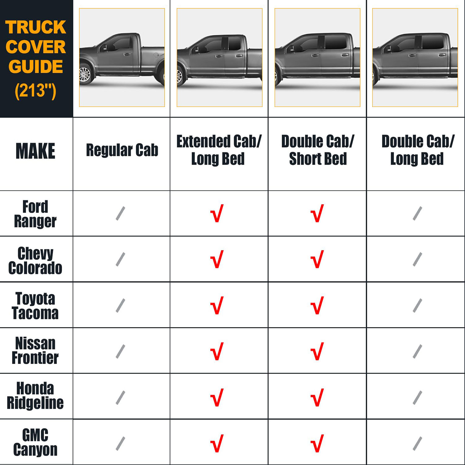 Covelta Waterproof Truck Cover for 2005–2026 Toyota Tacoma / Ford Ranger 5ft Bed