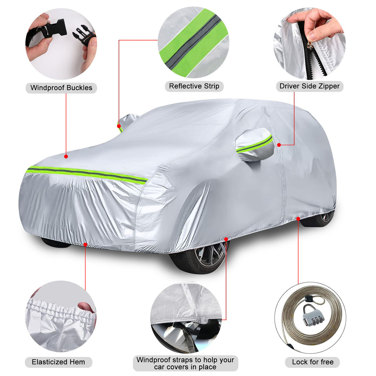 Covelta Waterproof Full Car Cover for 2007–2025 Jeep Wrangler 4 Door