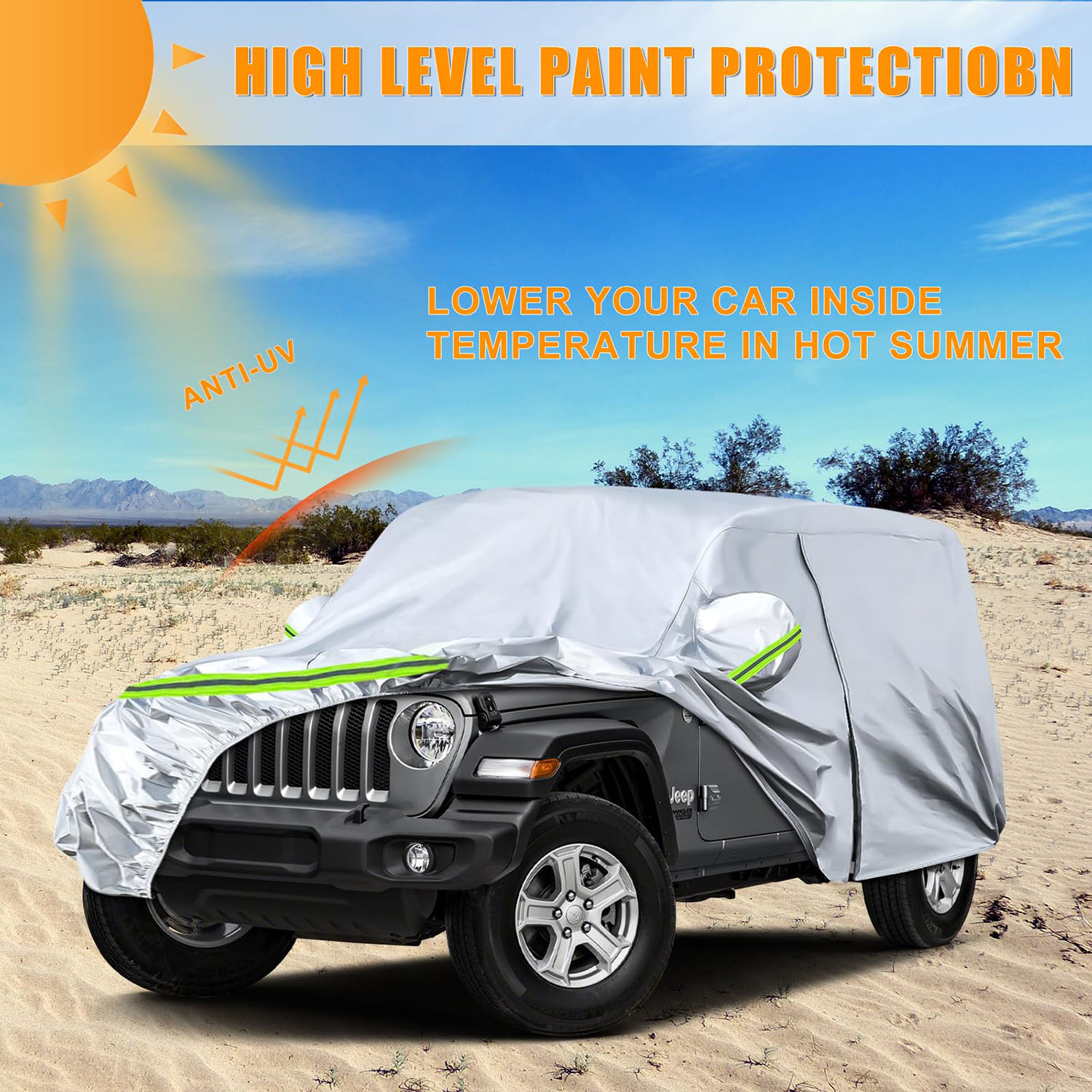Covelta Waterproof Full Car Cover for 2007–2025 Jeep Wrangler 4 Door