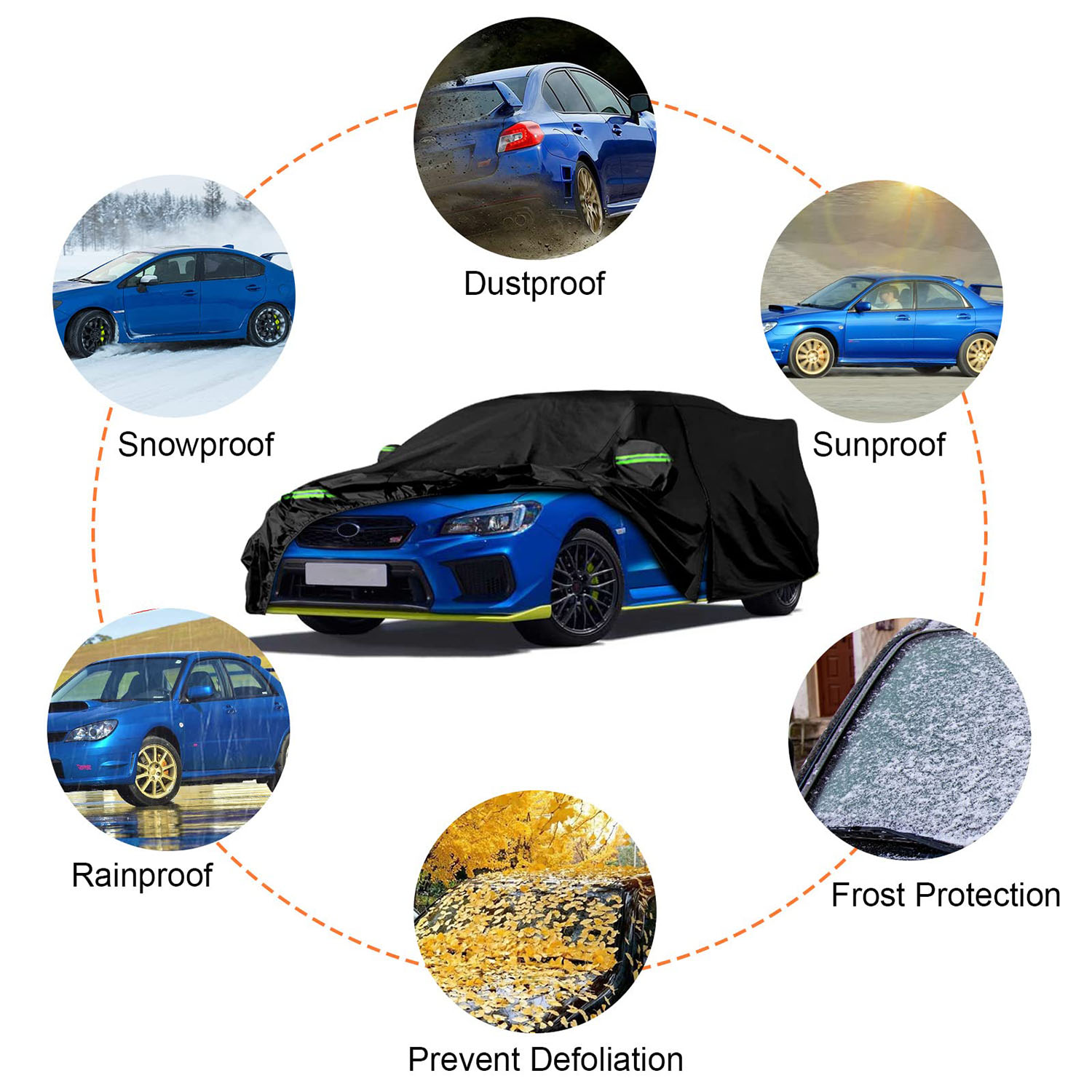 Covelta Waterproof Full Car Cover for 2007–2026 Subaru WRX / Impreza STI