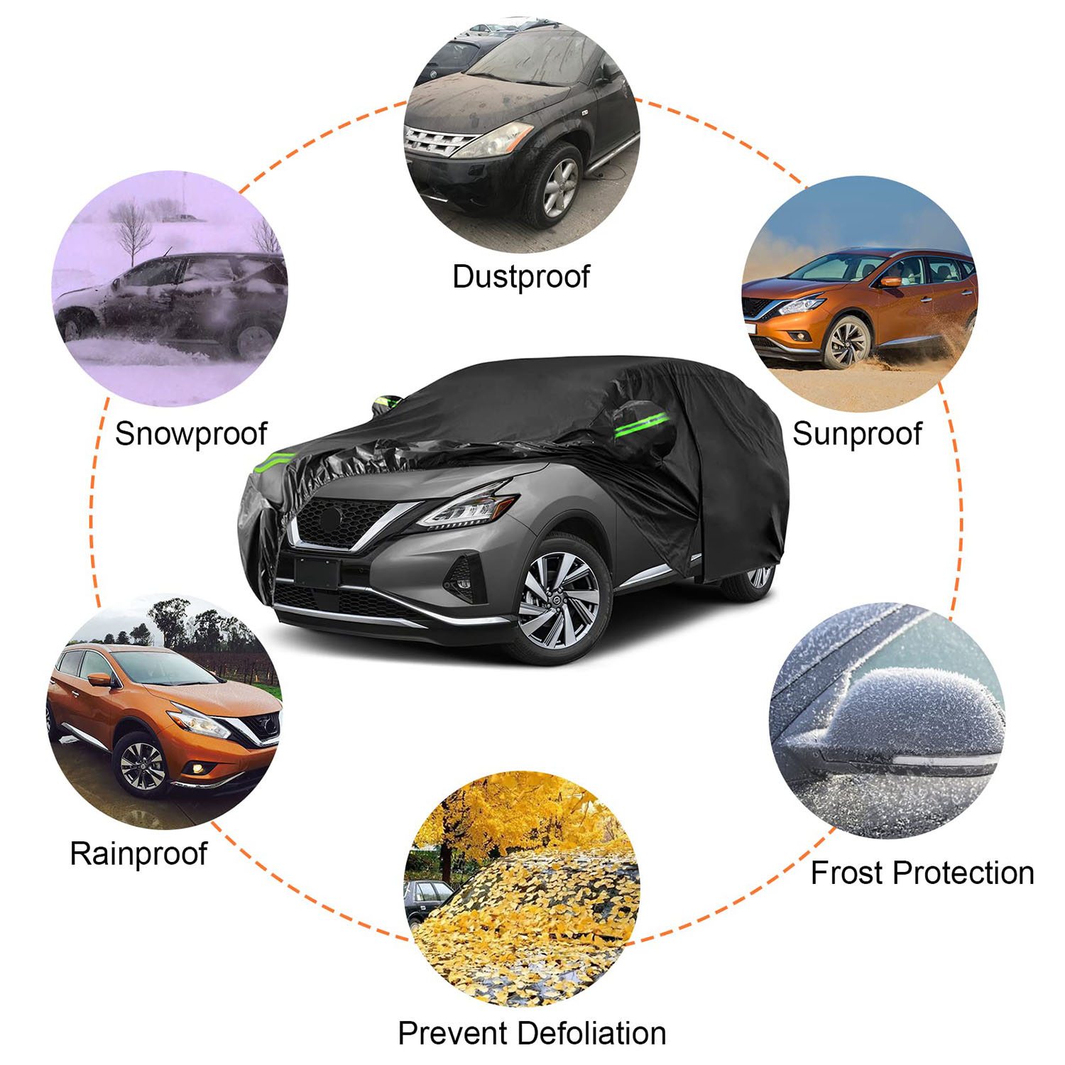 Covelta Waterproof Full Car Cover for 2003–2026 Nissan Murano