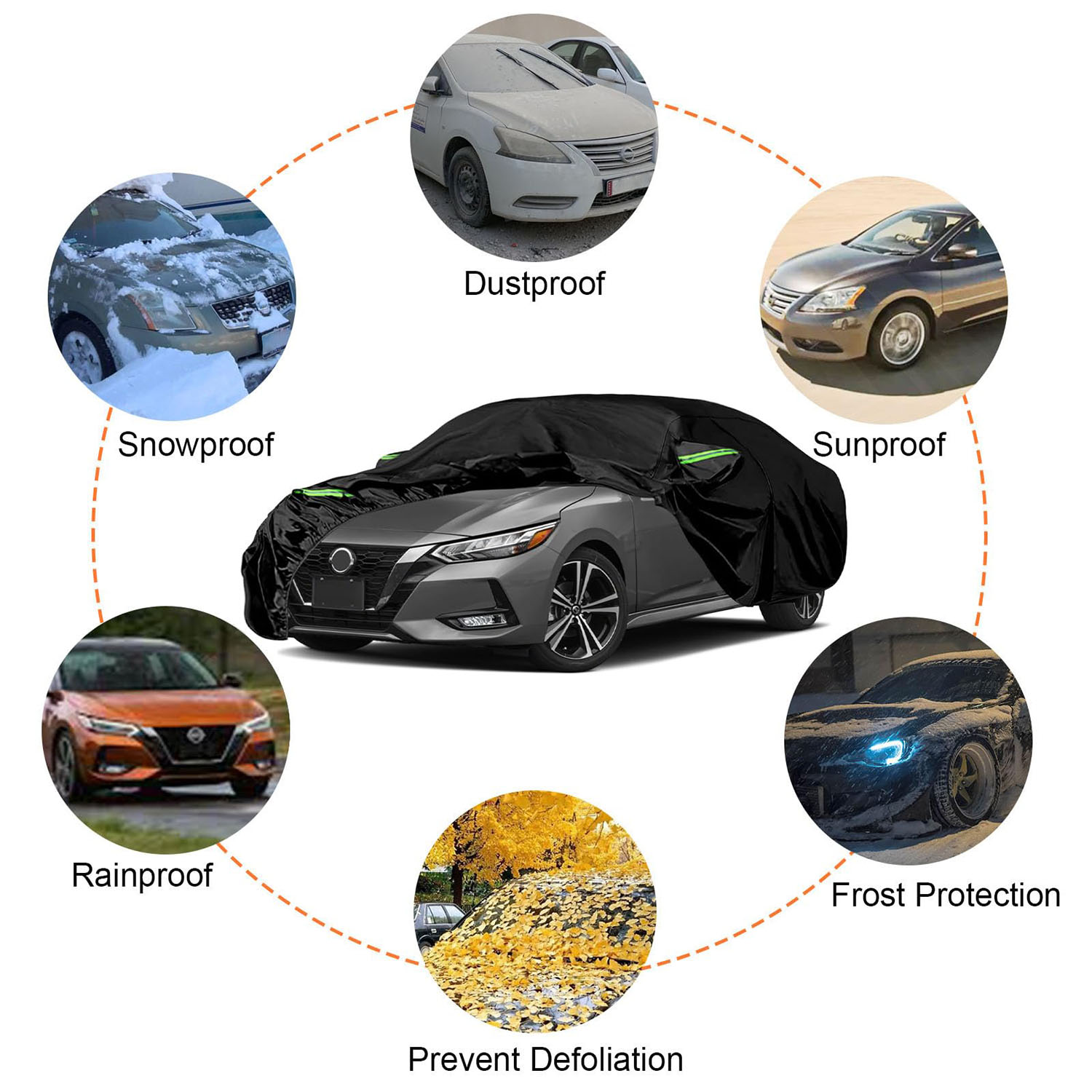 Covelta Waterproof Full Car Cover for 1999–2026 Nissan Sentra