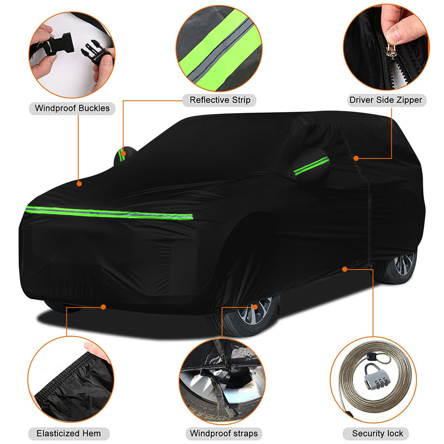 Covelta Waterproof Car Cover for 1984–2007 Dodge Grand Caravan & Chrysler Minivans