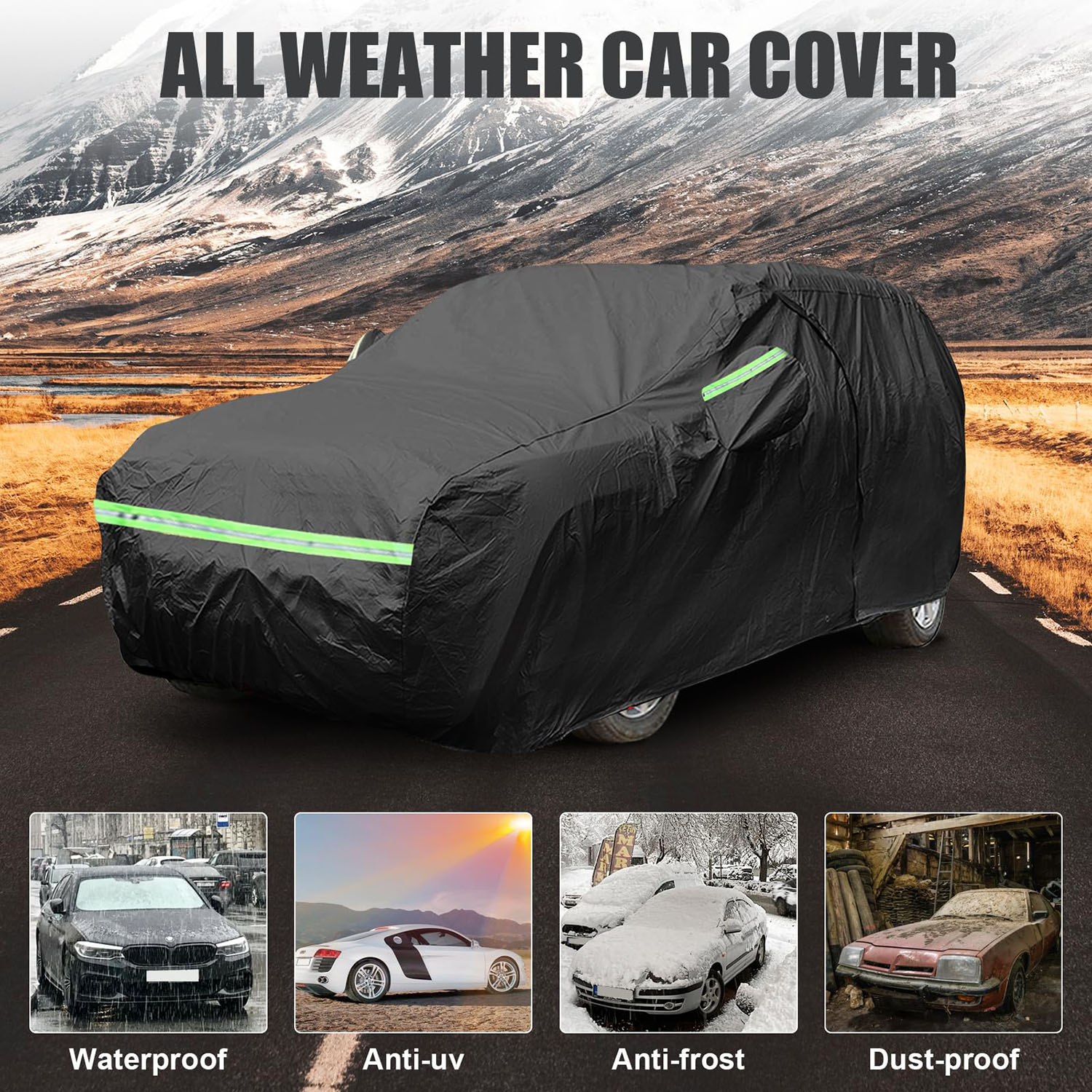 Covelta Waterproof Car Cover for 1984–2007 Dodge Grand Caravan & Chrysler Minivans