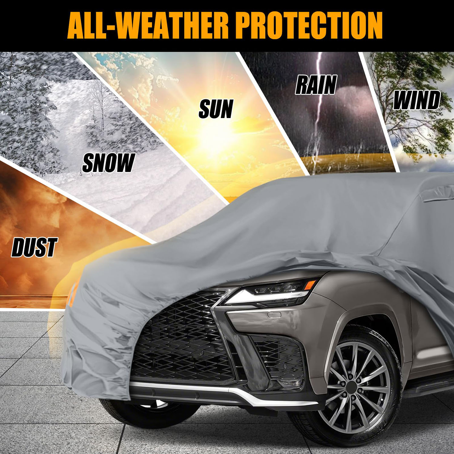 Covelta Waterproof Car Cover for 2008-2026 Lexus LX & Toyota Land Cruiser