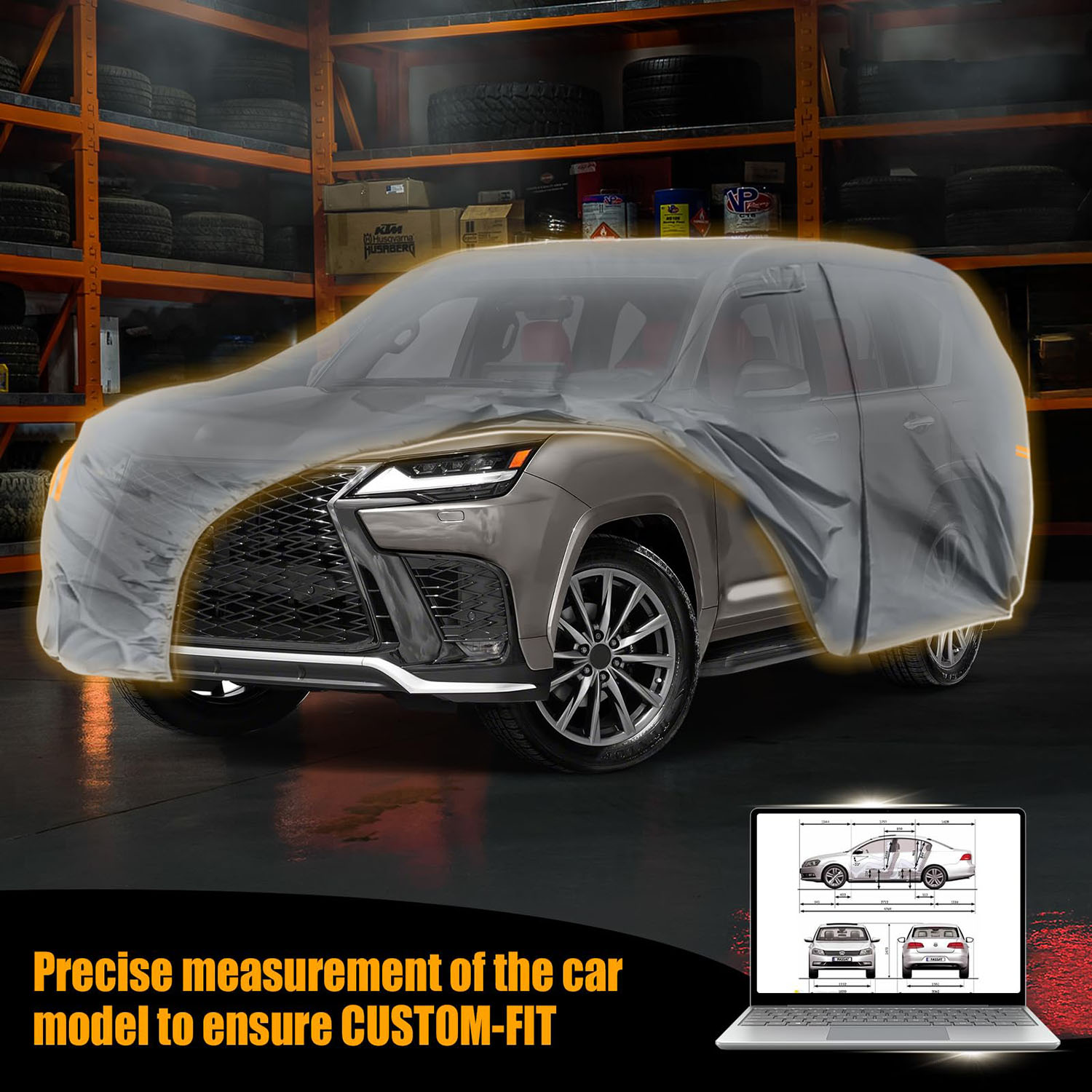Covelta Waterproof Car Cover for 2008-2026 Lexus LX & Toyota Land Cruiser