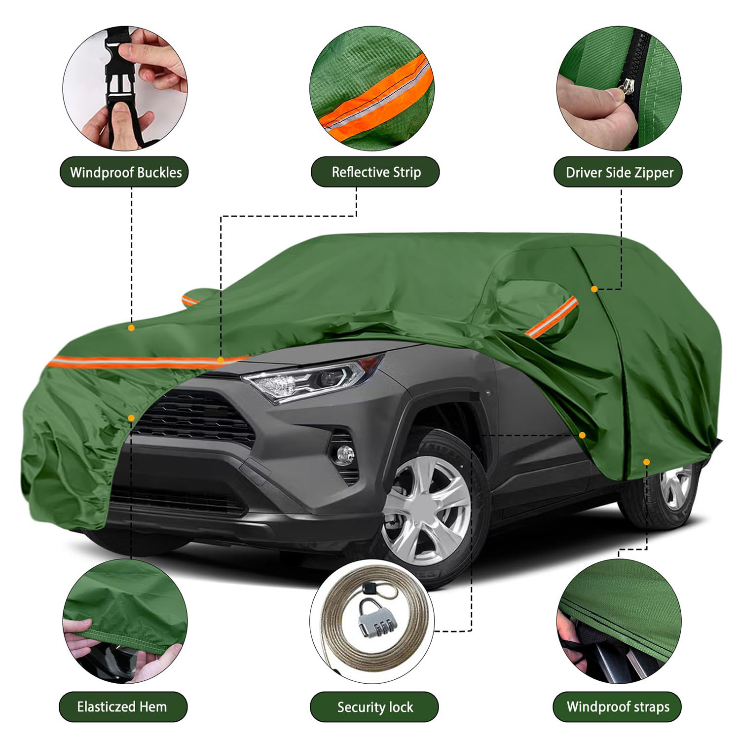 Covelta Waterproof Full Car Cover for 2013–2025 Toyota RAV4