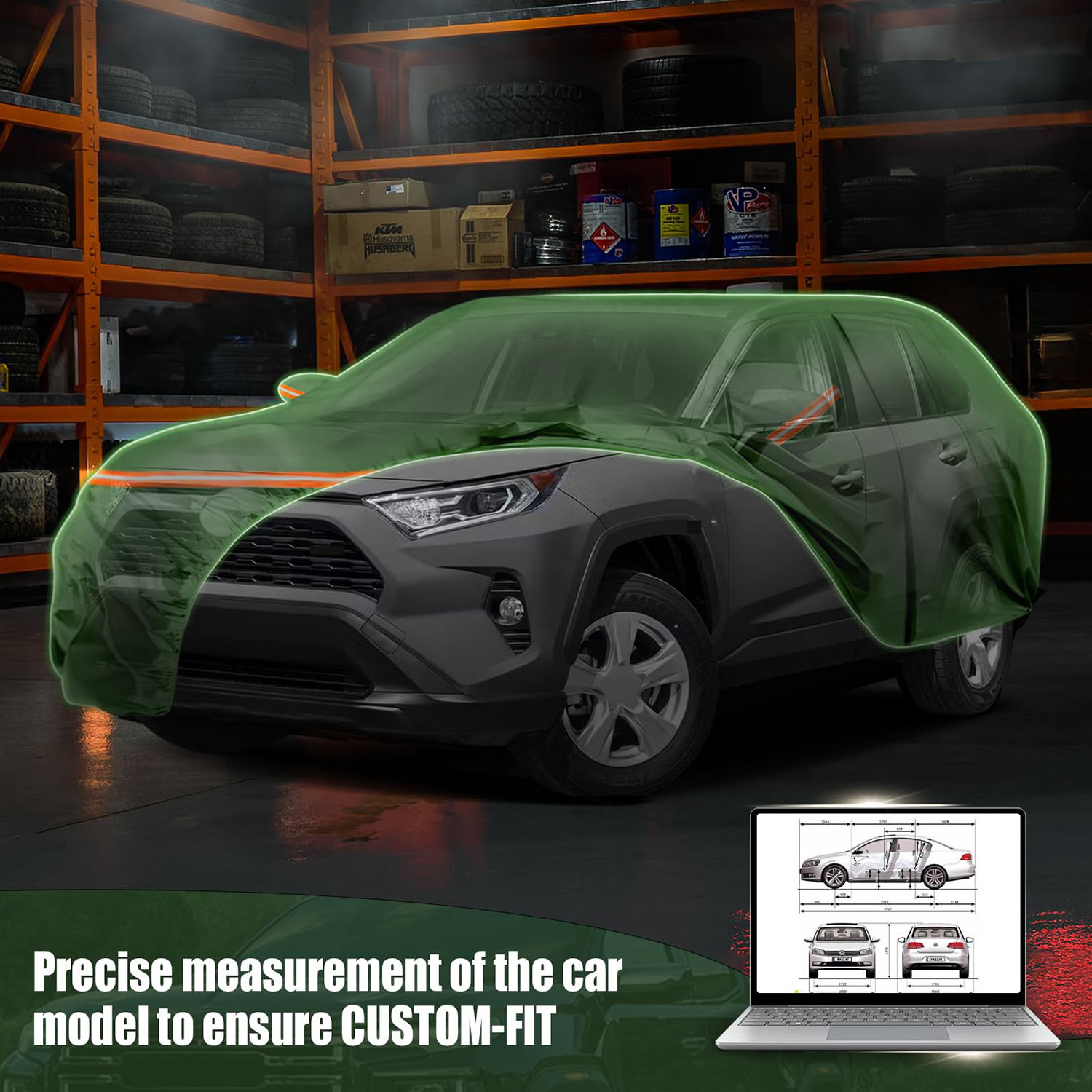 Covelta Waterproof Full Car Cover for 2013–2025 Toyota RAV4