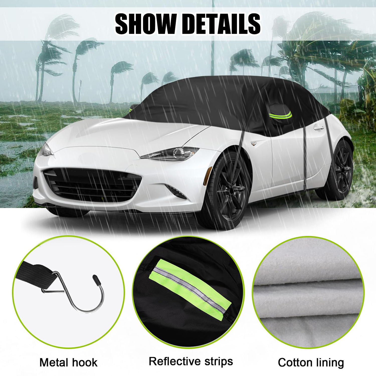 Covelta Half Car Cover for 2015–2024 Mazda MX-5 Miata