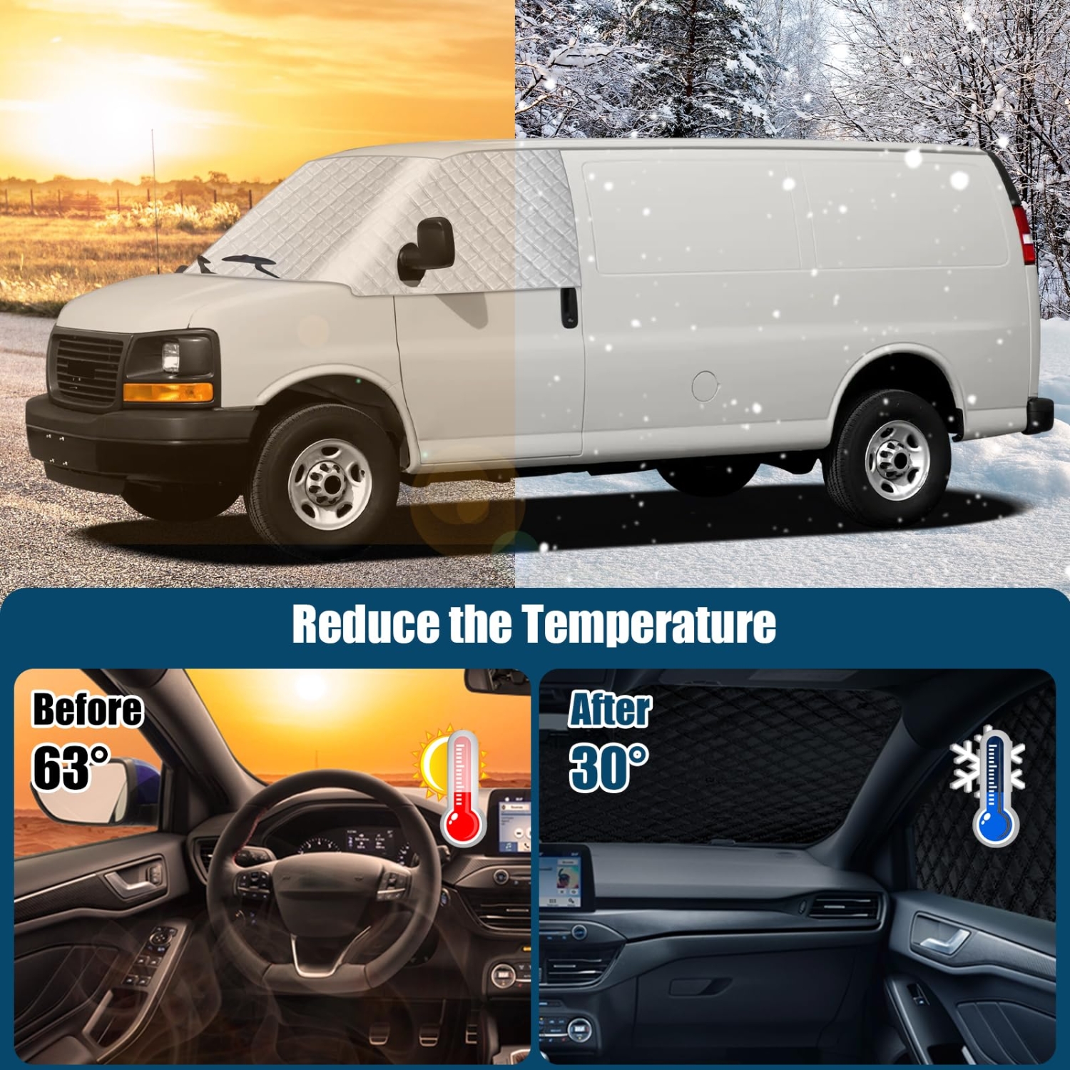Covelta Windshield Cover for 2003–2026 Ford E-Series Vans