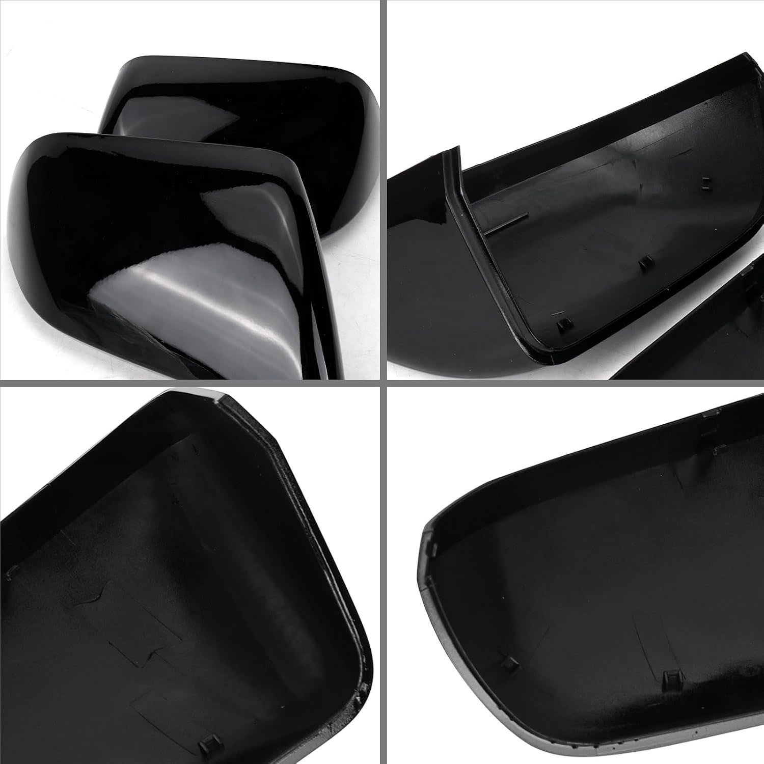 Covelta Glossy Black Mirror Cover Caps Replacement for 2015-2024 Ford Mustang Without Turn Signal